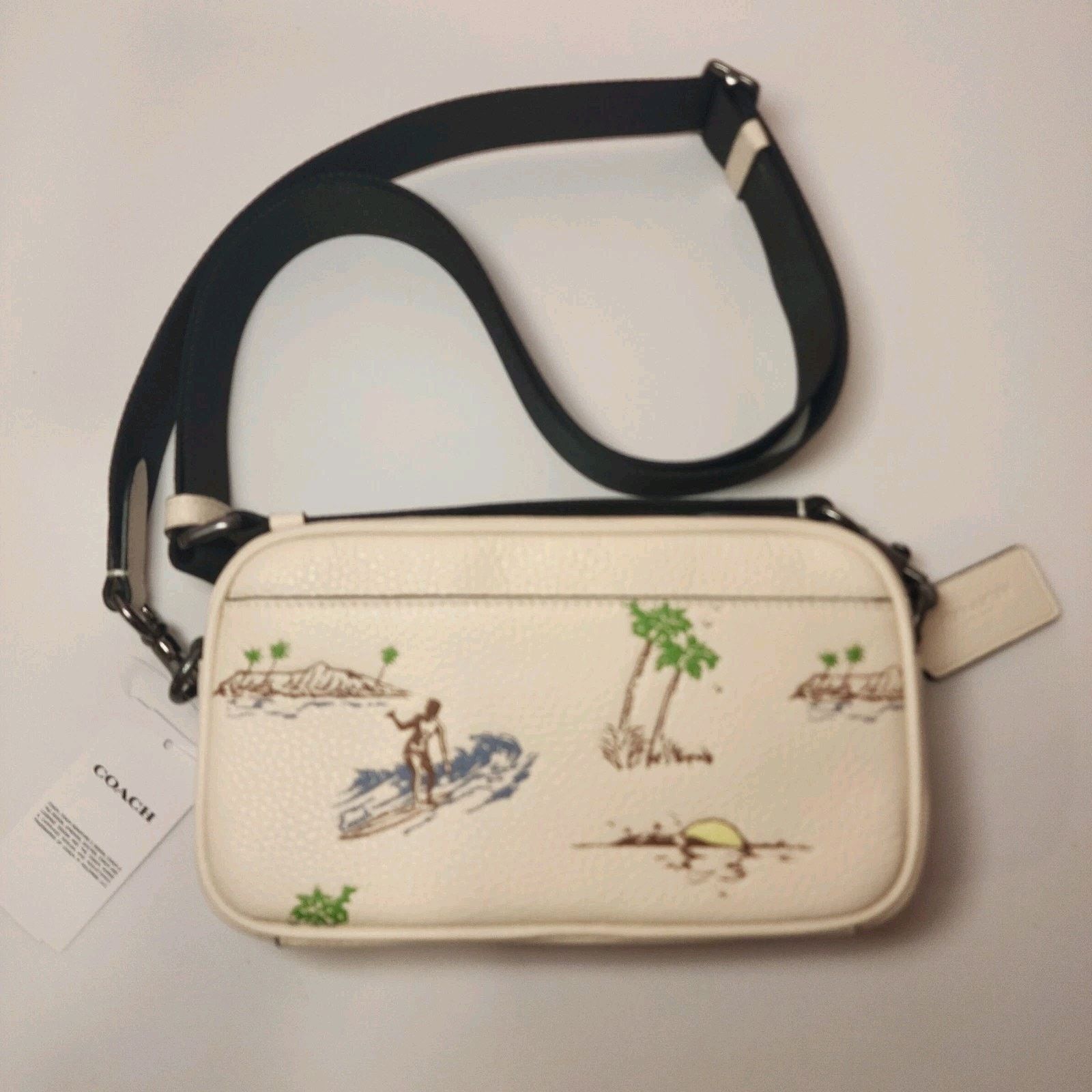 Coach NWT COACH CBI35 Jayden Crossbody Bag Surf Print Chalk Size ONE SIZE - 3 Thumbnail