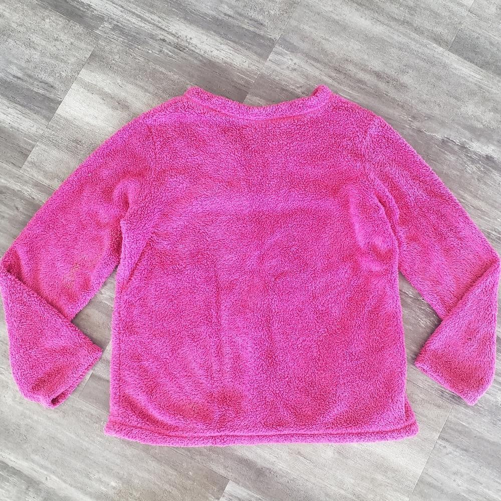 Faded Glory Pink Vibrant FG Plush Vneck Sweater Size L / US 10 / IT 46 - 2 Thumbnail