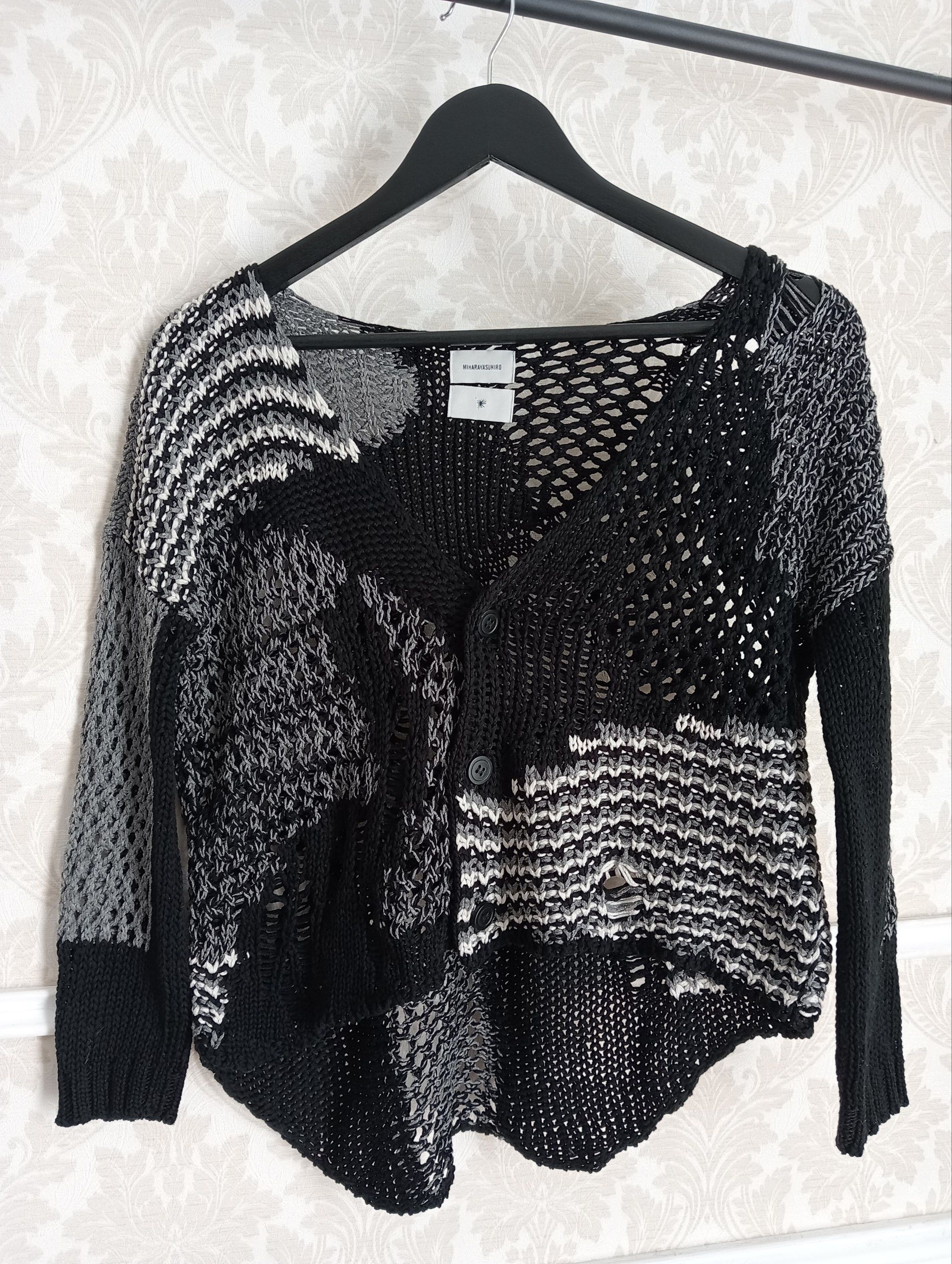 Maison MIHARA YASUHIRO MIHARA YASUHIRO Distressed Knit Cardigan Size XS / US 0-2 / IT 36-38 - 2 Thumbnail