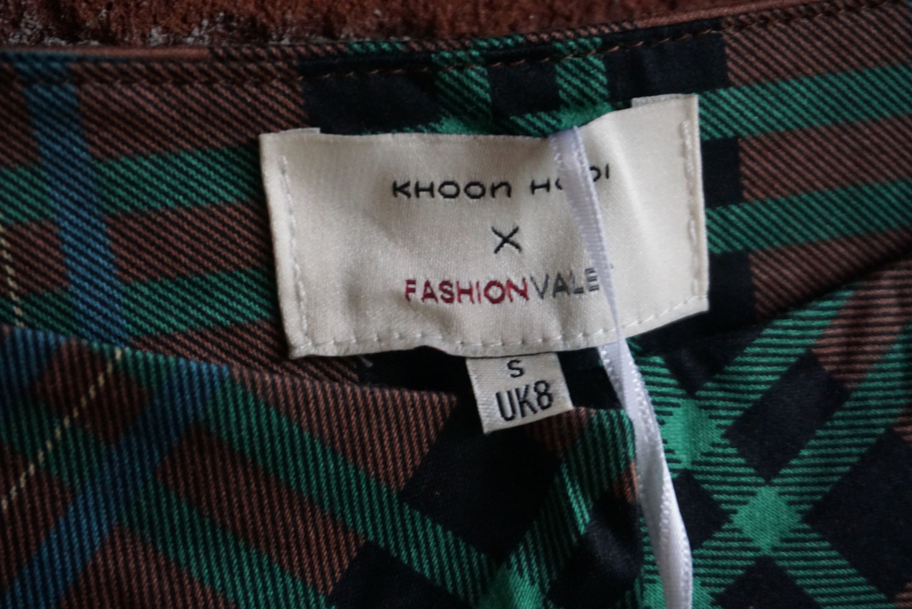 Designer KHOON HOOI UK 8 36 S checked trousers palazzo pants Size 27" / US 4 / IT 40 - 9 Thumbnail
