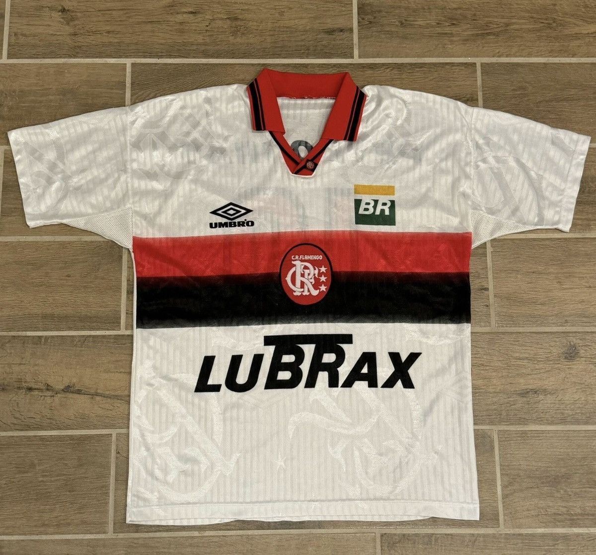 Umbro Vintage Flamingo FC Brazil 90's Jersey Size US L / EU 52-54 / 3 - 3 Thumbnail