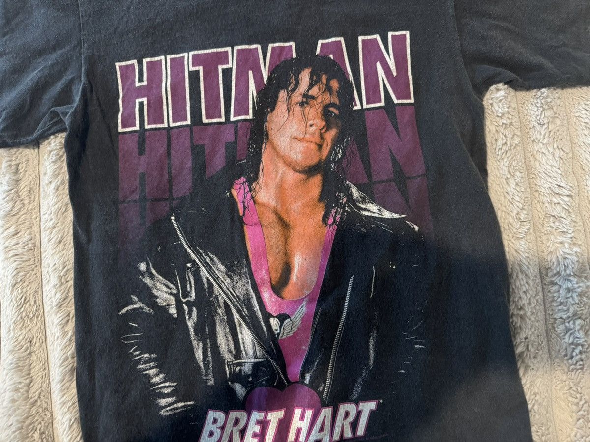 WWF RARE 90s bret hart the hitman 1993 wrestling thrash sunfaded Size US S / EU 44-46 / 1 - 9 Thumbnail