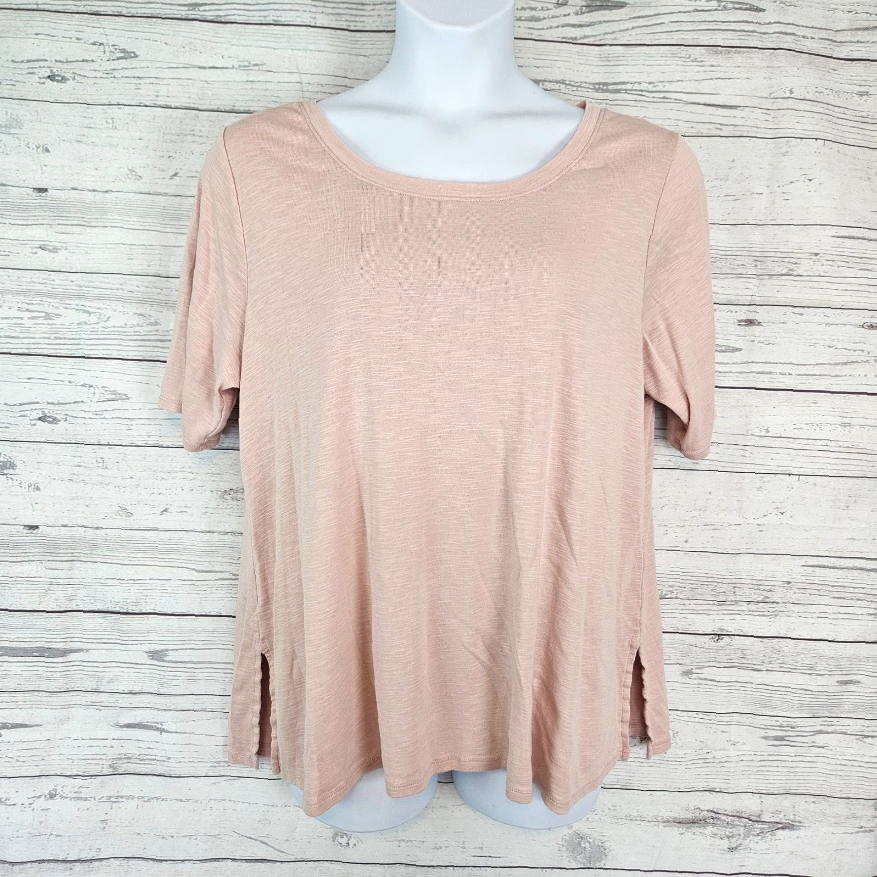 J. Jill **J Jill Women Plus Size Pink Cotton Scoop Neck Elbow Sleeve T-Shirt** User: **J Jill Women 2X Pink Cotton Scoop Neck Elbow Sleeve T-Shirt** Size XXL / US 16-18 / IT 52-54 - 2 Thumbnail