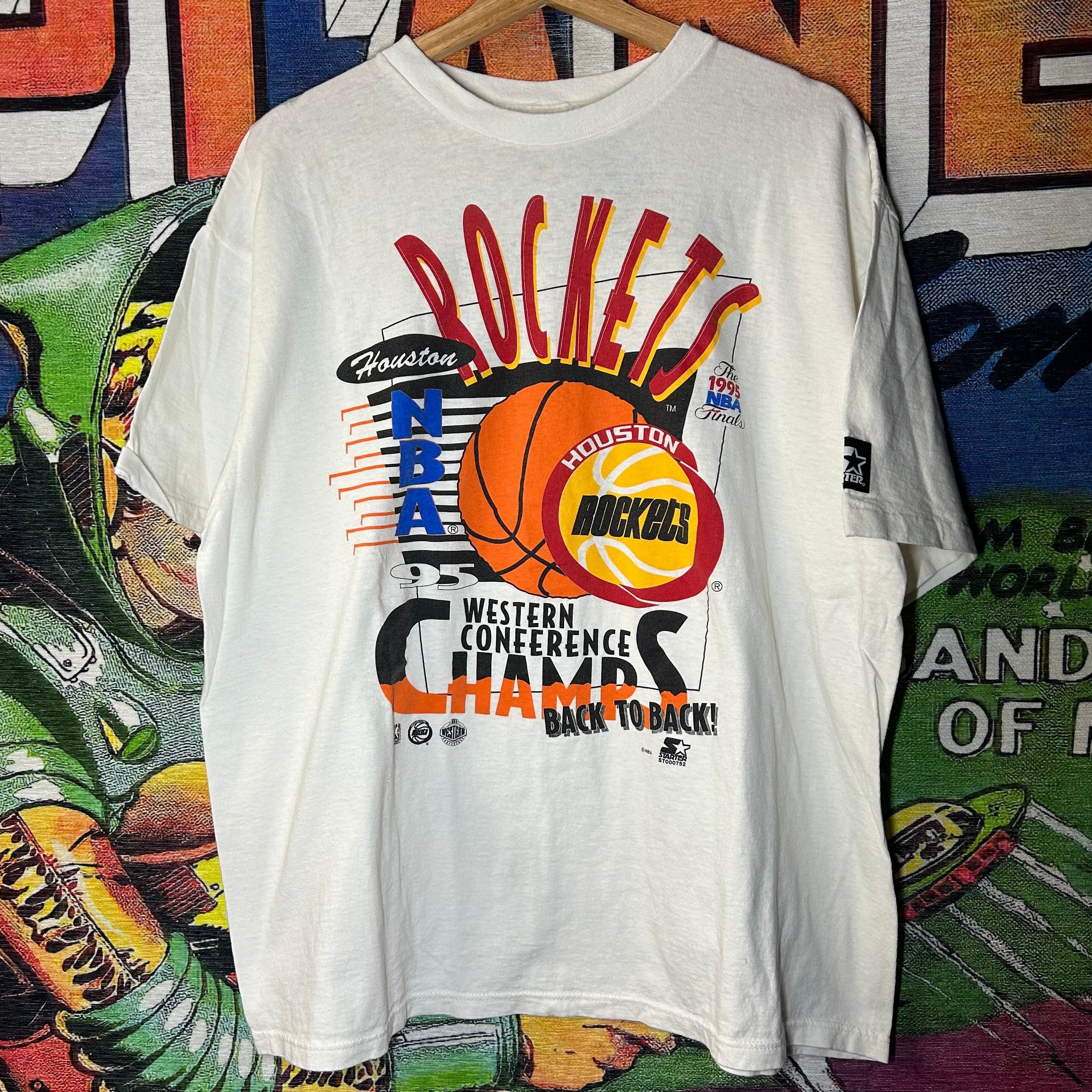Vintage Vintage 90s Houston Rockets Western Conference Champions Tee Size US XL / EU 56 / 4 - 1 Thumbnail