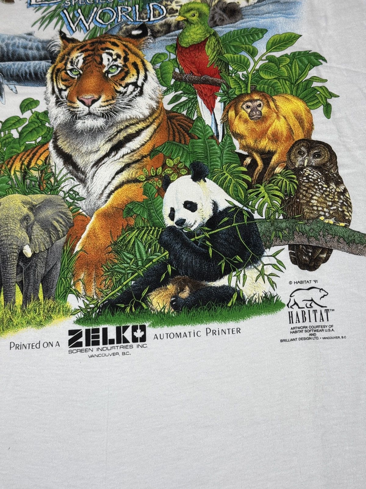 Habitat Endangered Species Habitat Animal Test Print XL 90s T Shirt Size US XL / EU 56 / 4 - 3 Thumbnail