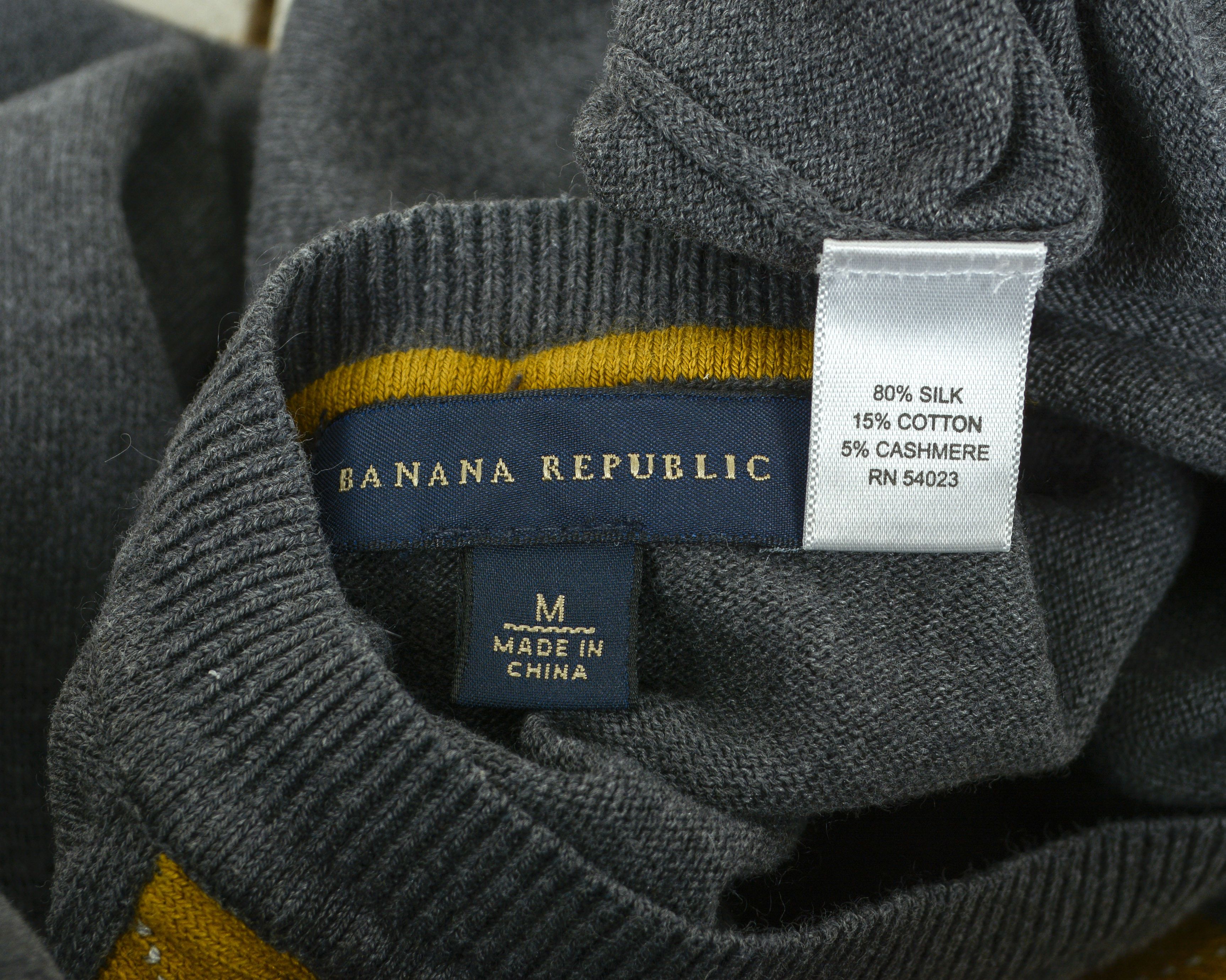 Banana Republic Silk Cashmere Sweater M Diamond Print Jumper Pullover Knit Size US M / EU 48-50 / 2 - 4 Thumbnail