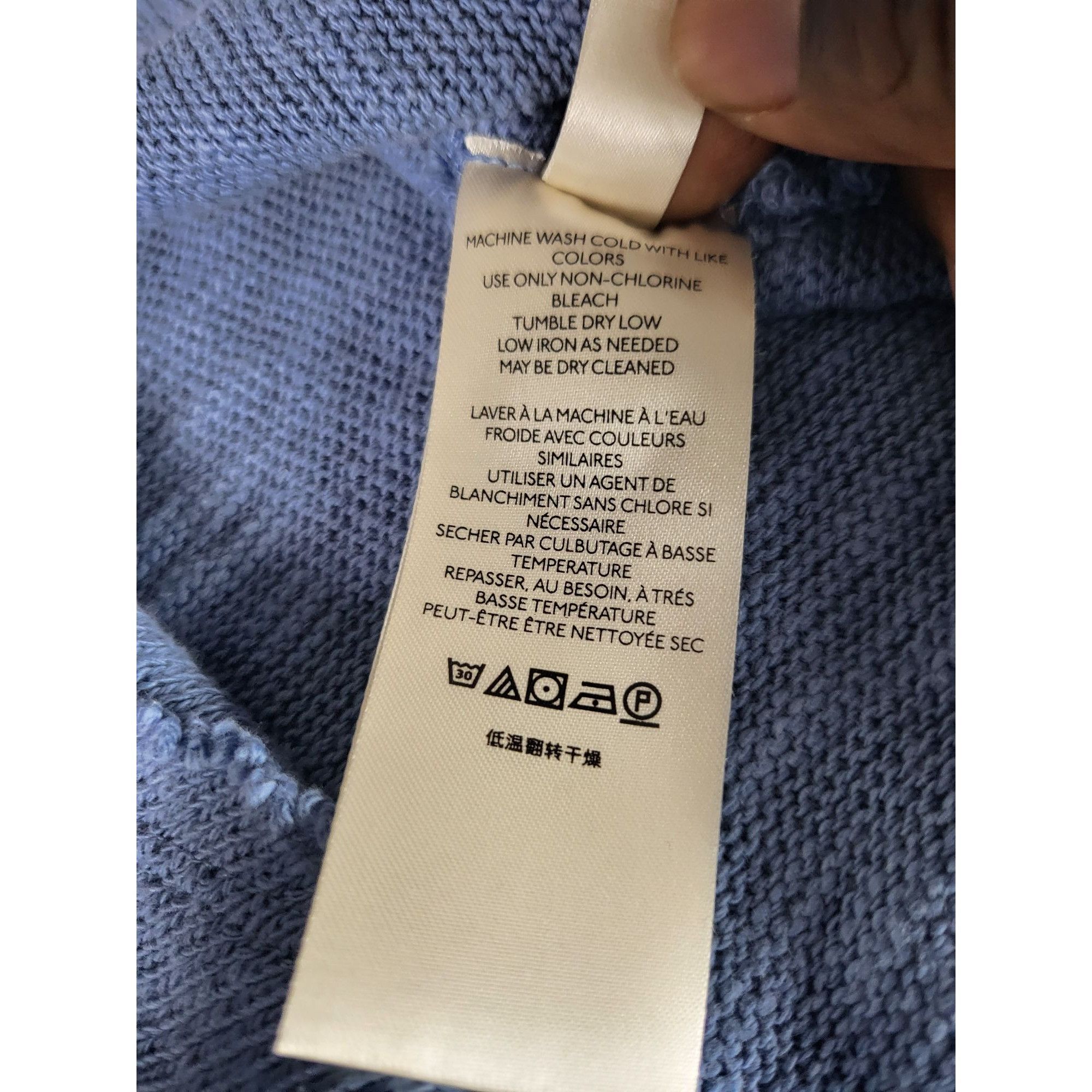 Free People We The Free Distressed Tight Knit Sweater Women Sz S Blue V Size S / US 4 / IT 40 - 8 Thumbnail