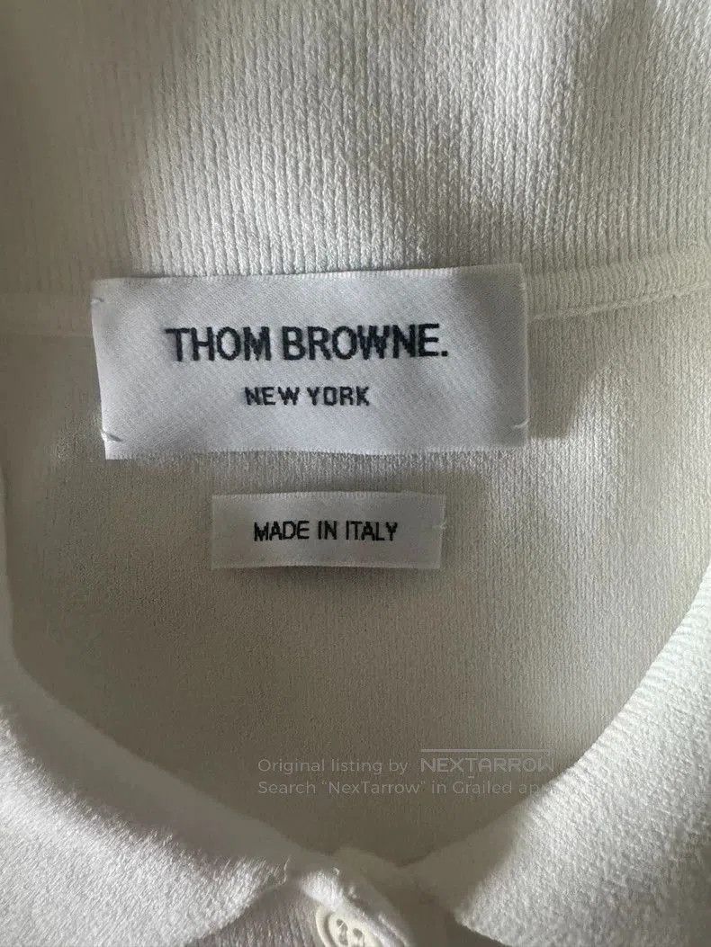 Thom Browne Thom Browne White Polo Shirt . Size US M / EU 48-50 / 2 - 2 Thumbnail