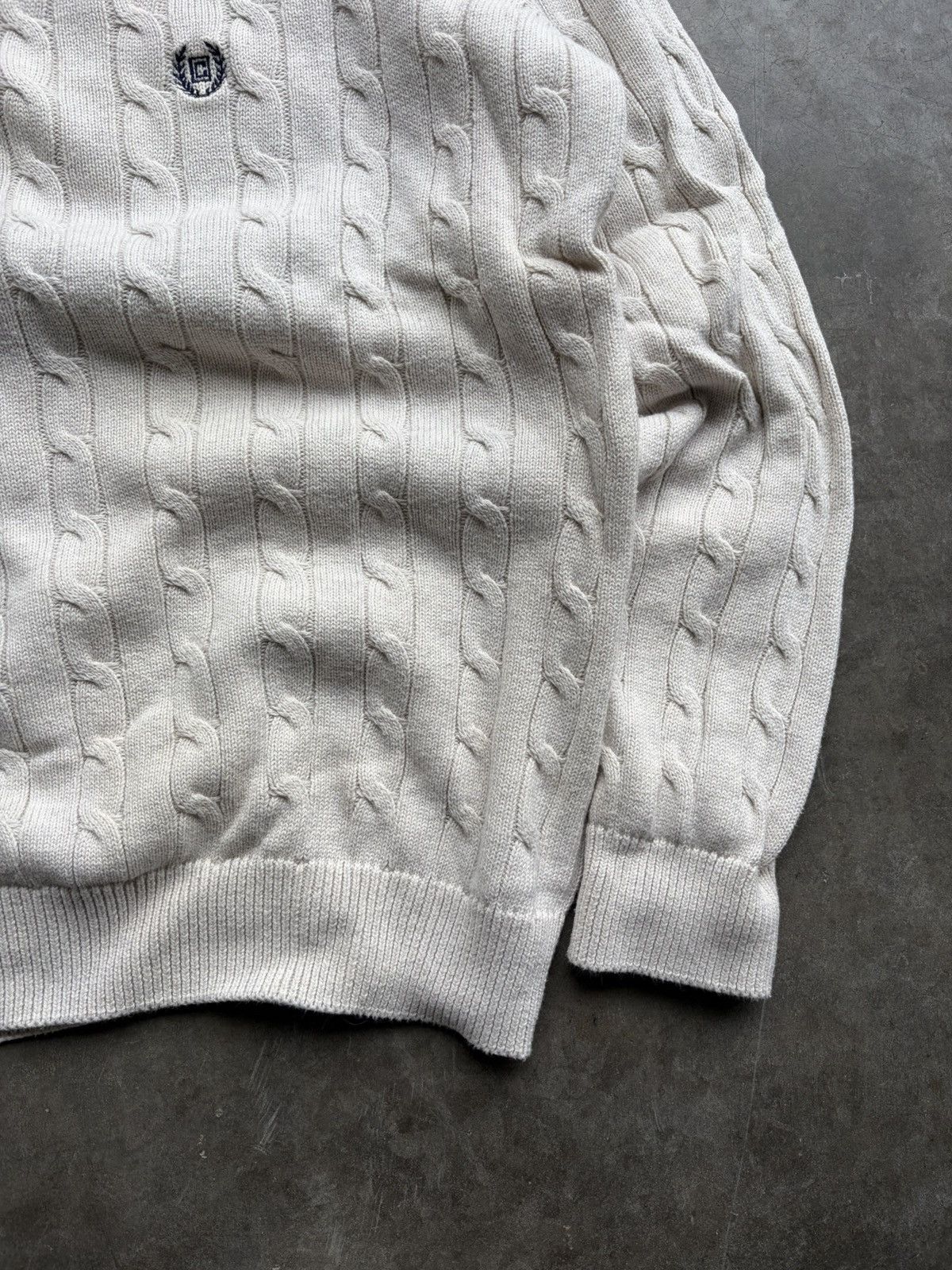 Chaps Chaps Cream Cable Knit Mens Pullover Sweater 1990s Sz L Size US L / EU 52-54 / 3 - 2 Thumbnail