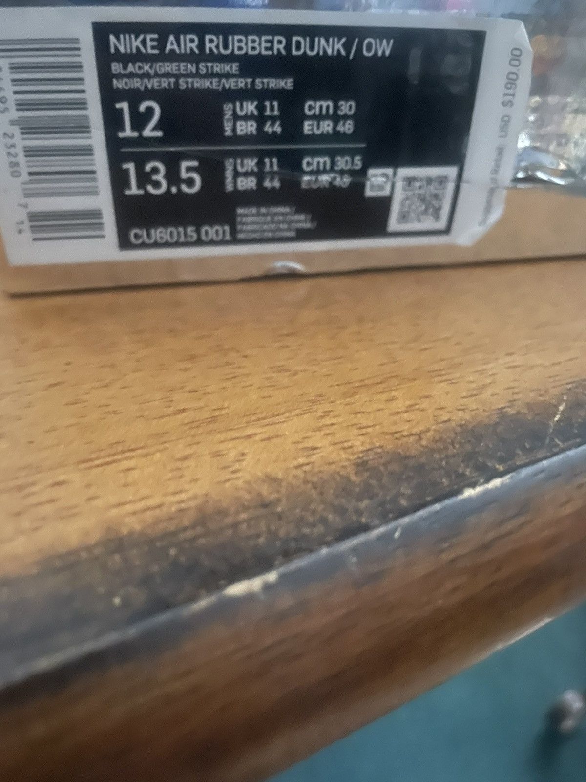 Nike × Off-White Off White x Air Rubber Dunk Green Strike Size US 12 / EU 45 - 5 Thumbnail