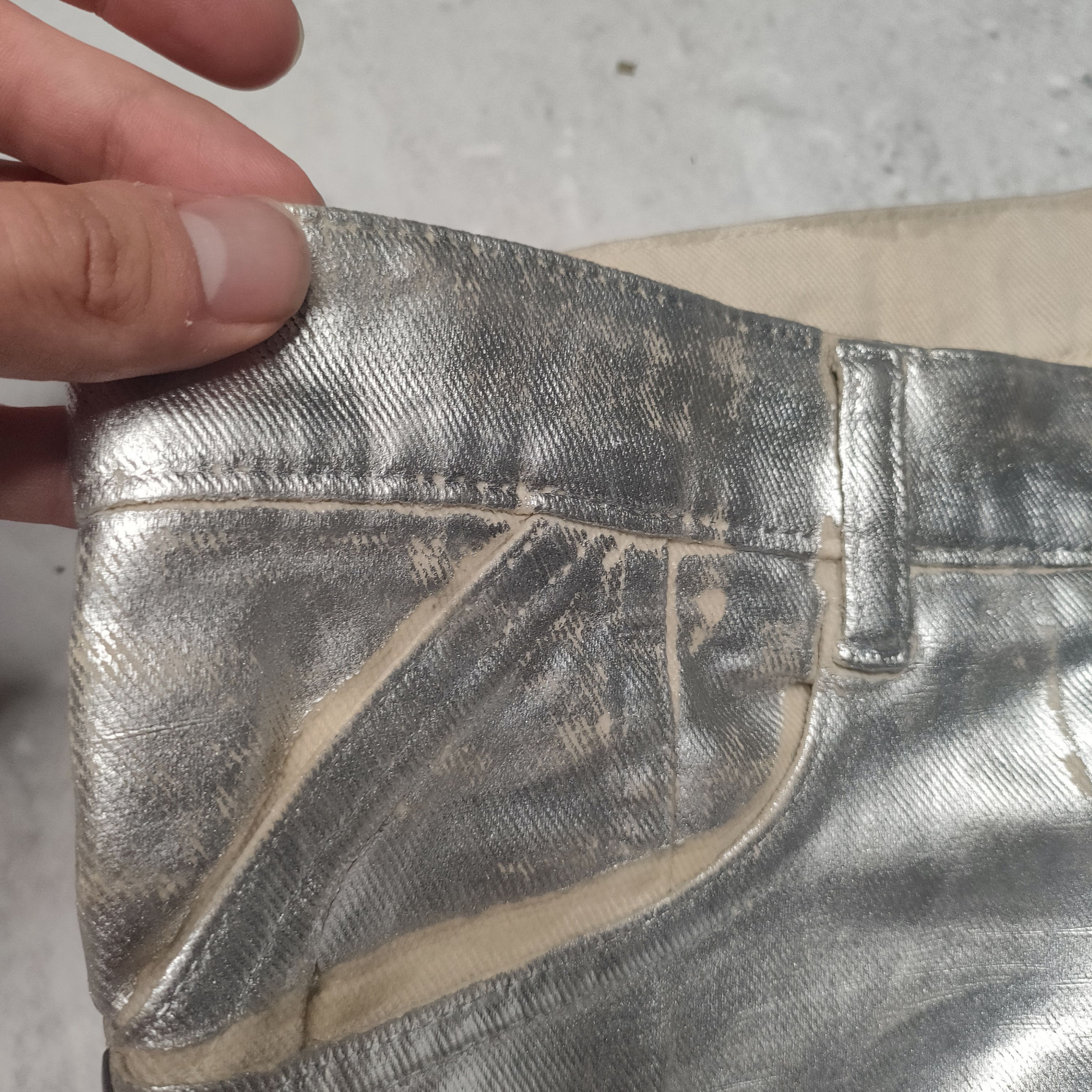 Maison Margiela Maison Margiela silver painted denim Size US 32 / EU 48 - 10 Thumbnail