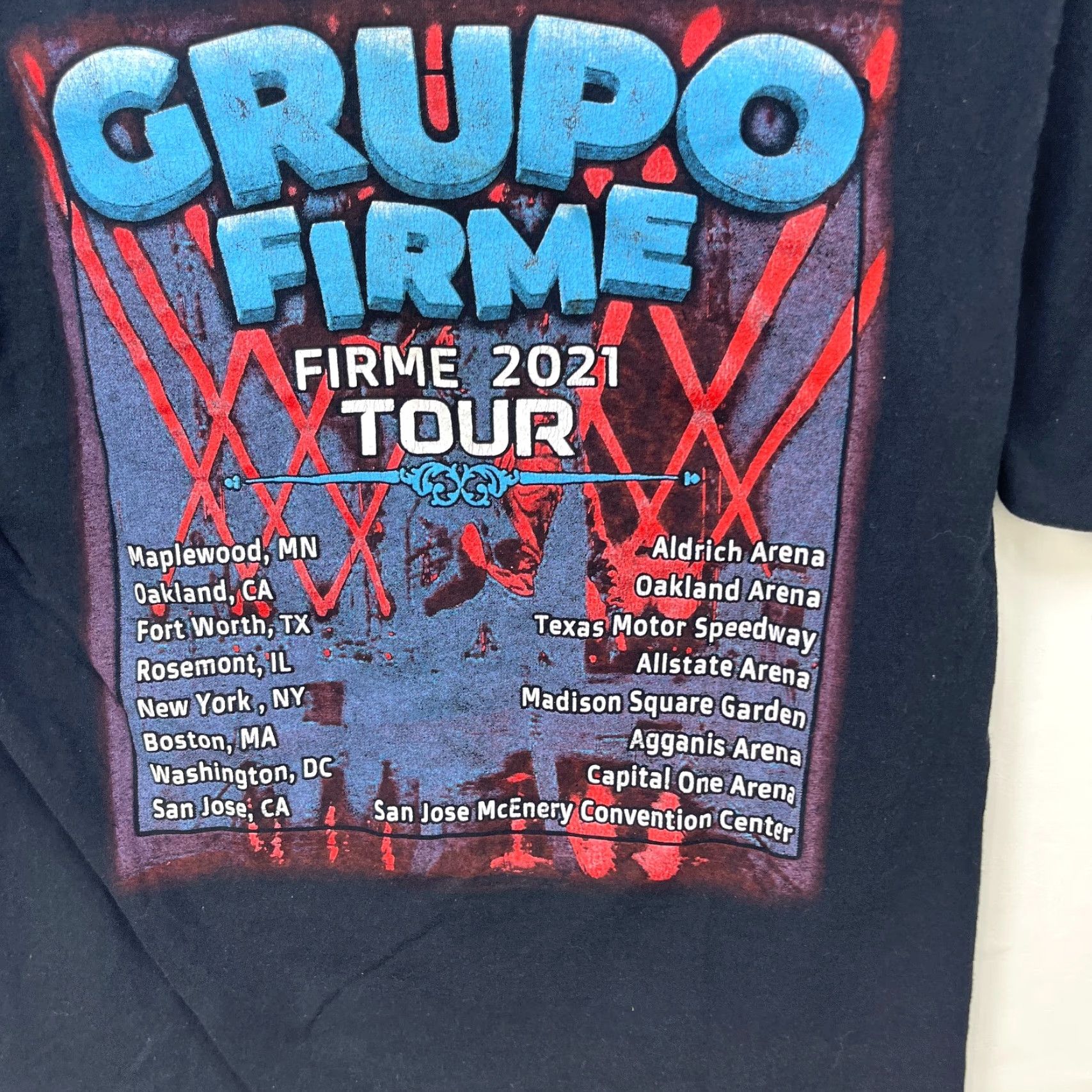 FRONTEER VINTAGE Grupo Firme 2021 Tour T Shirt Banda Mexico Frontera Tequila Shirt Mens M Black Size US M / EU 48-50 / 2 - 7 Thumbnail