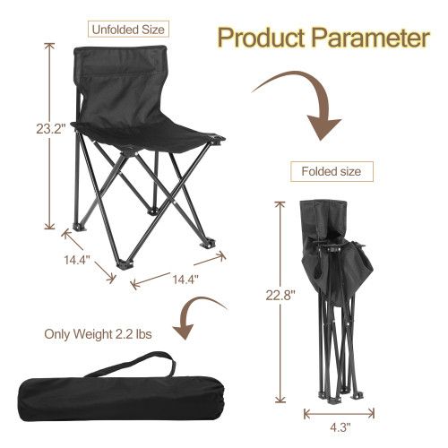 Designer × Homemade YSSOA Portable Folding Camping Chair with Carry Bag for Adul Size US L / EU 52-54 / 3 - 7 Thumbnail