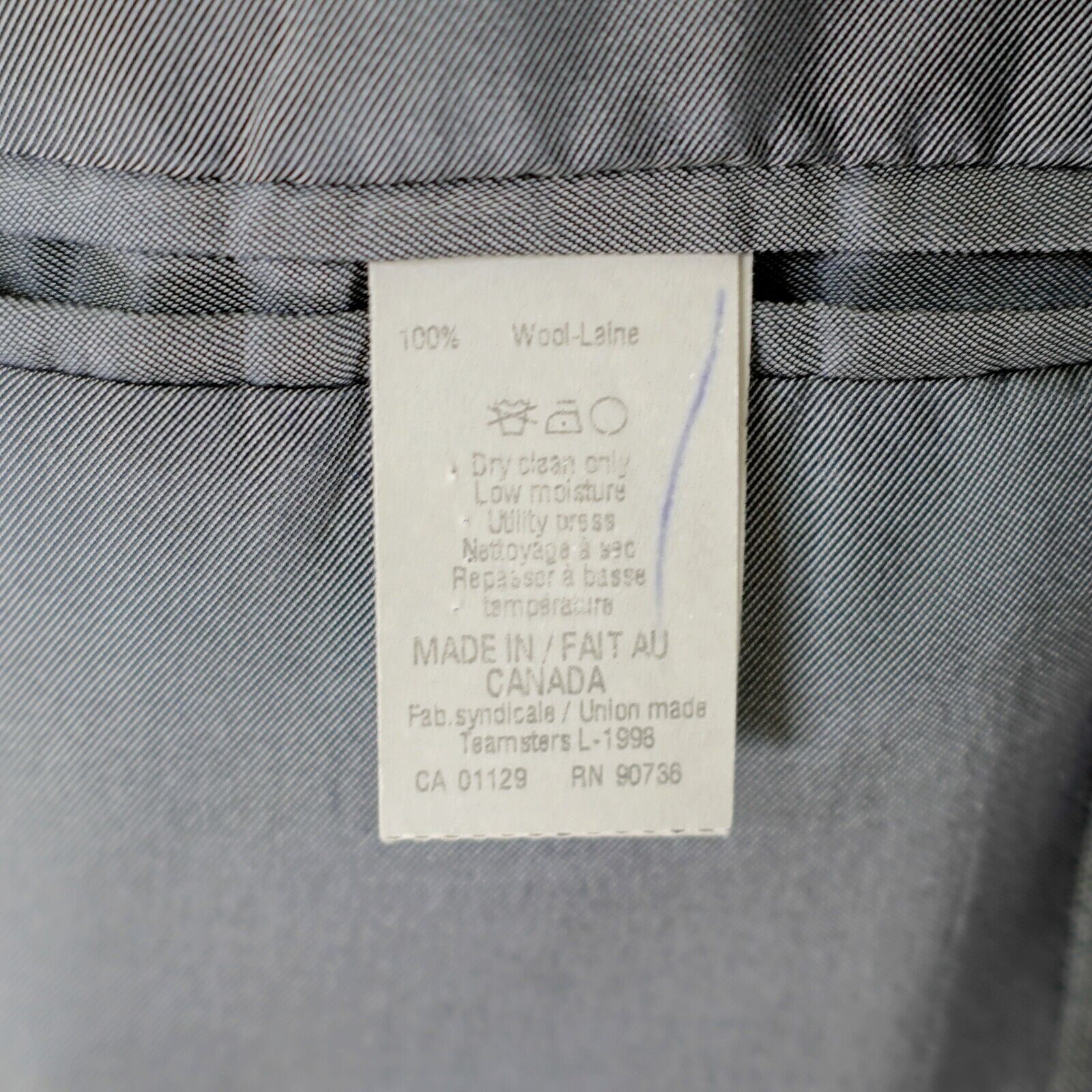 Calvin Klein Calvin Klein Wool Gray Birdesye Peak Lapel 44L Blazer 2 Butt Size 44L - 9 Thumbnail