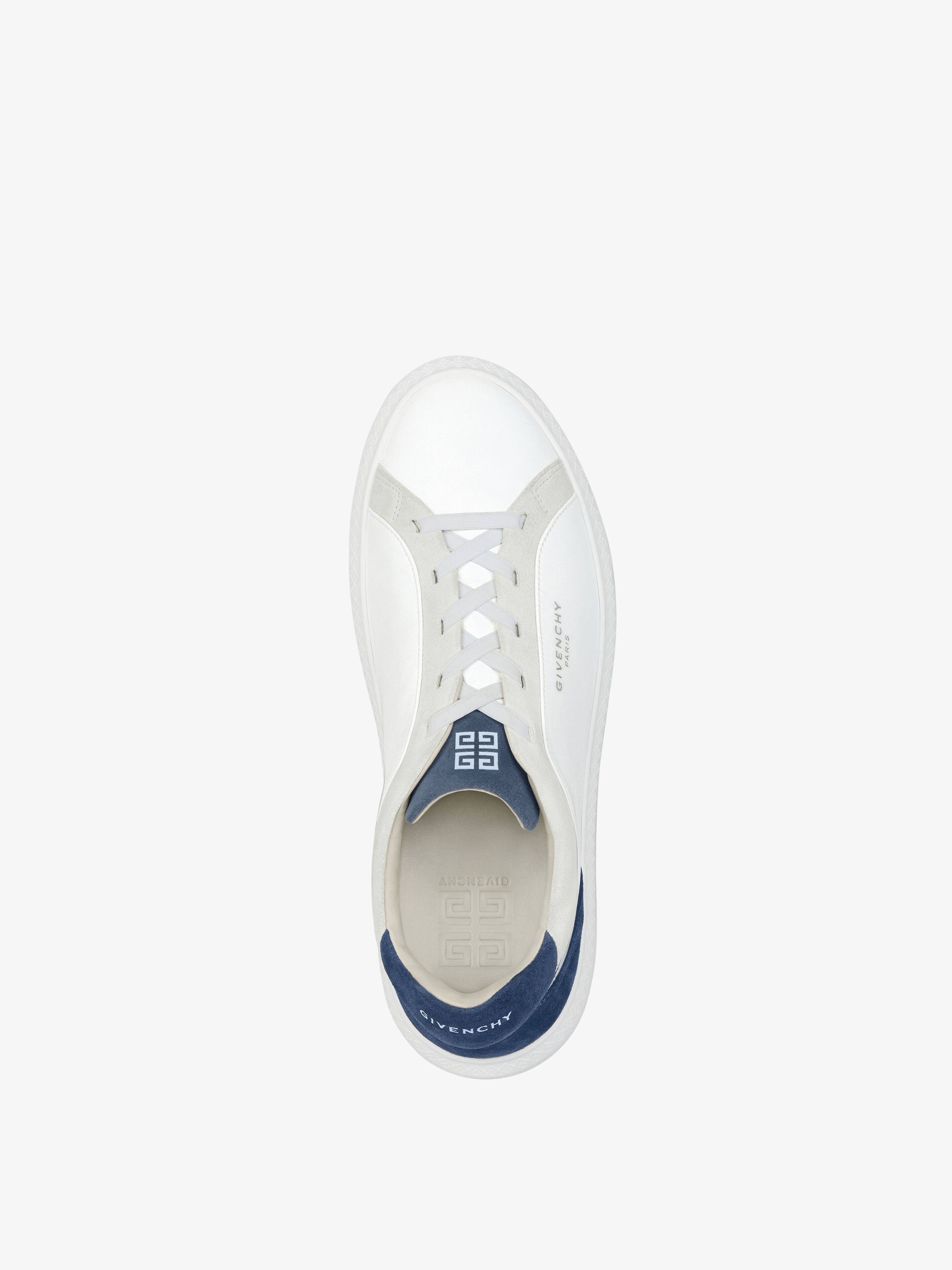 Givenchy o1w1db10326 G-Set Sneakers in Suede in White/Blue Size US 12 / EU 45 - 4 Thumbnail