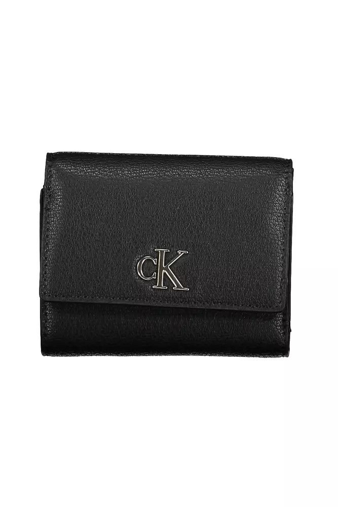 Black Polyester Women Women's Wallet