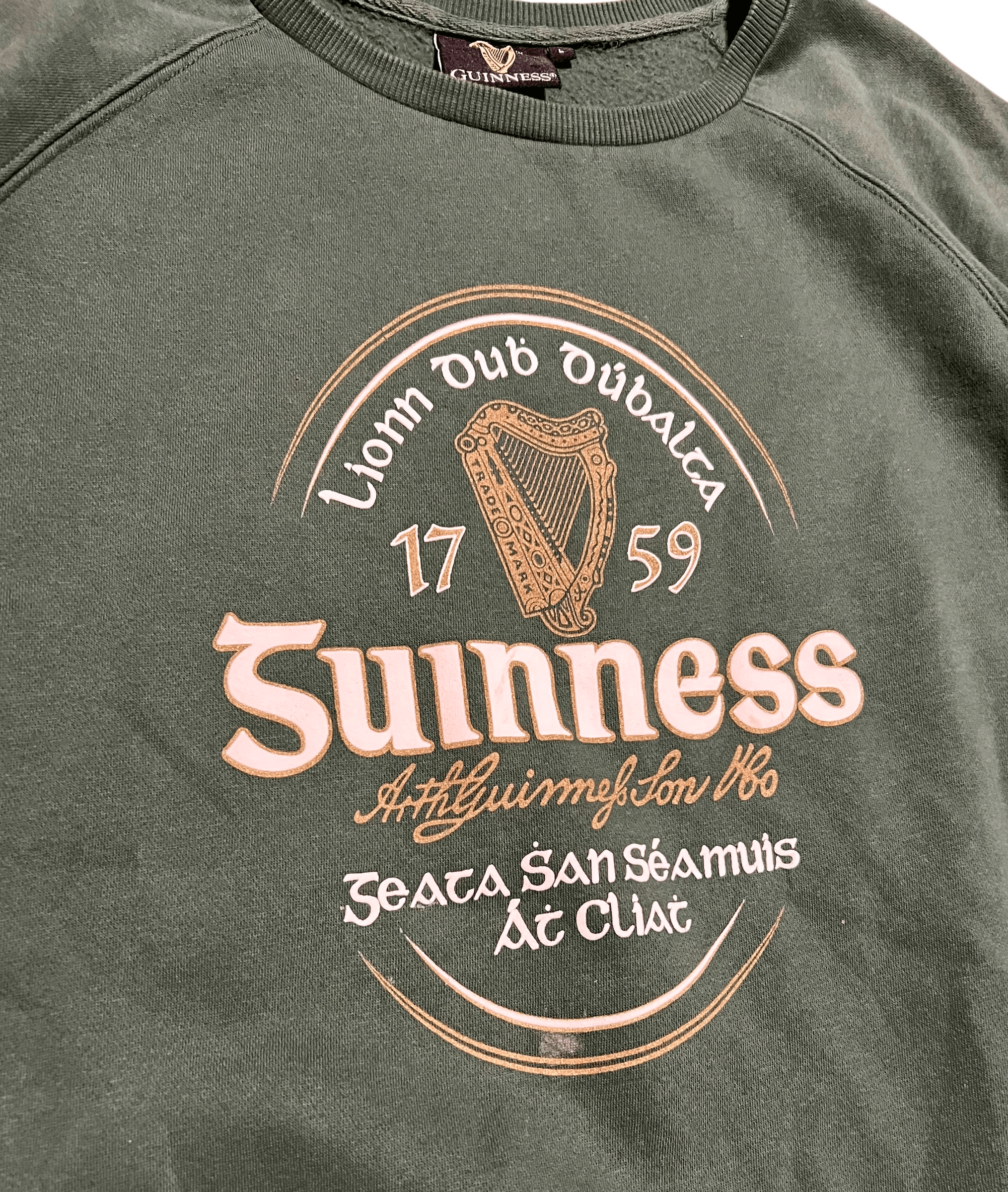 Other Guinness Irish Pub Y2K Vintage Green Crewneck Sweatshirt Size US L / EU 52-54 / 3 - 2 Thumbnail