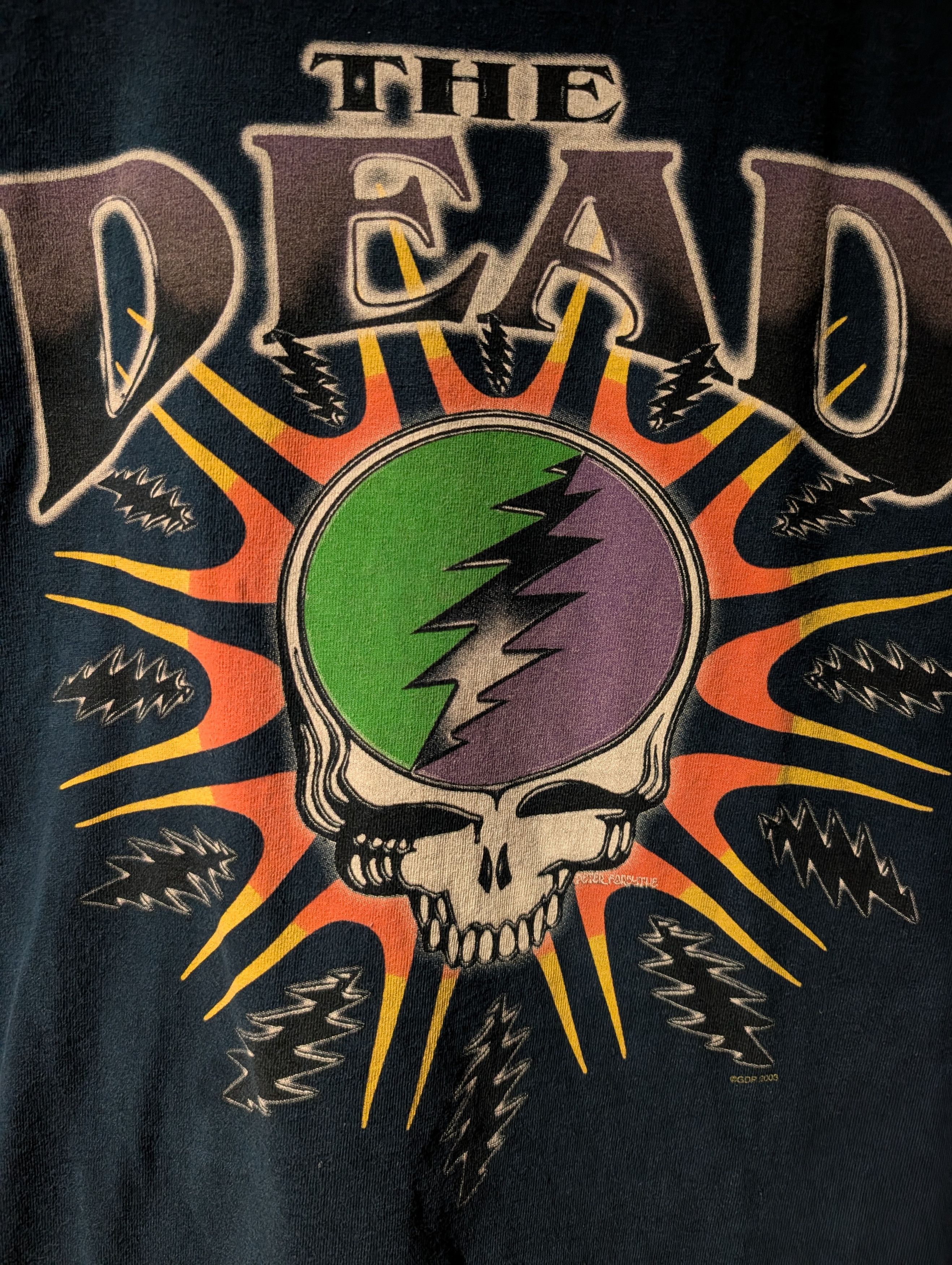 Grateful Dead VTG Grateful Dead T-Shirt Sundog Steal Your Face Liquid Blue Size US XXL / EU 58 / 5 - 2 Thumbnail