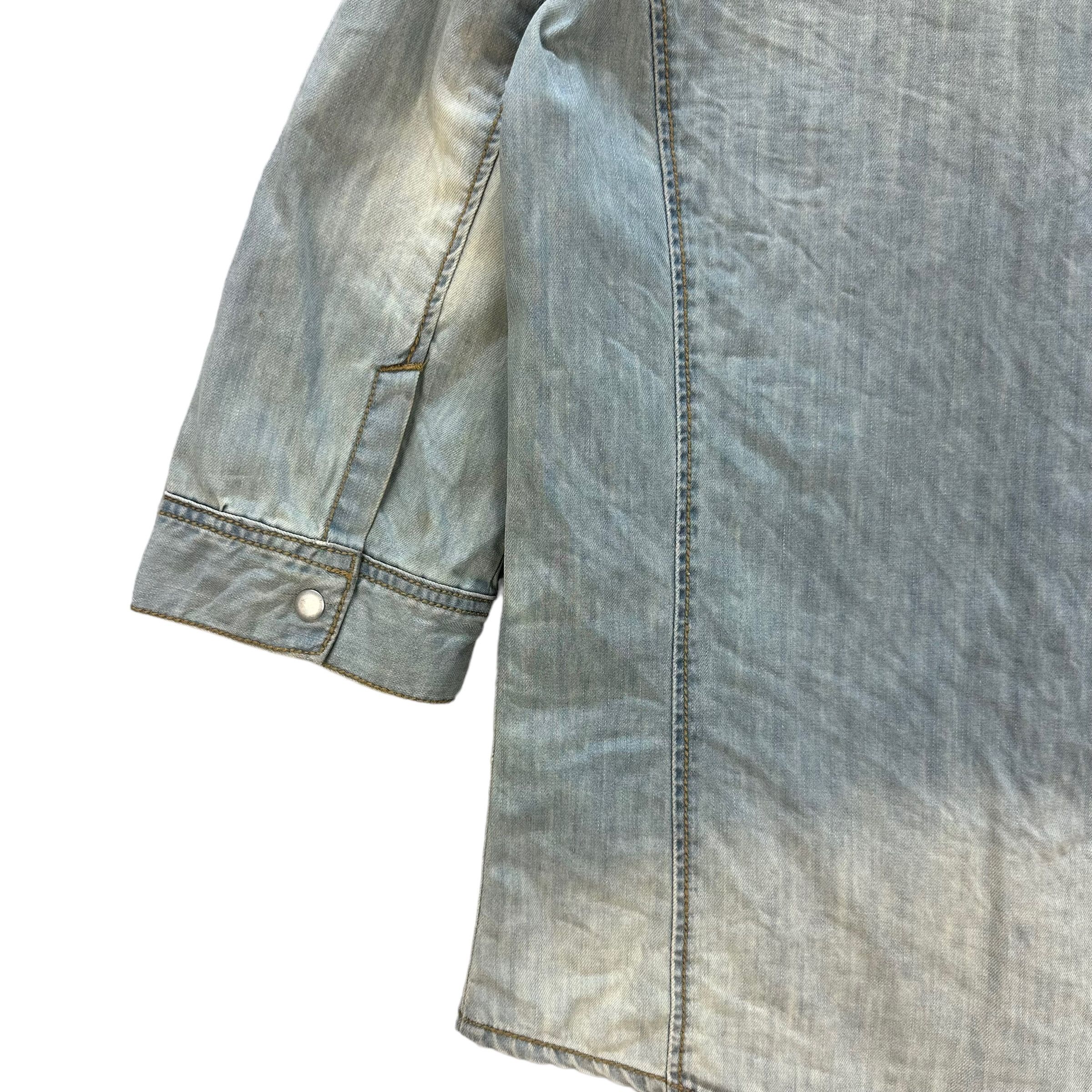 Tornado Mart TORNADO MART 3Q SLEEVE SOFT DENIM JACKET/CHAMBRAY #8768-025 Size L / US 10 / IT 46 - 12 Thumbnail