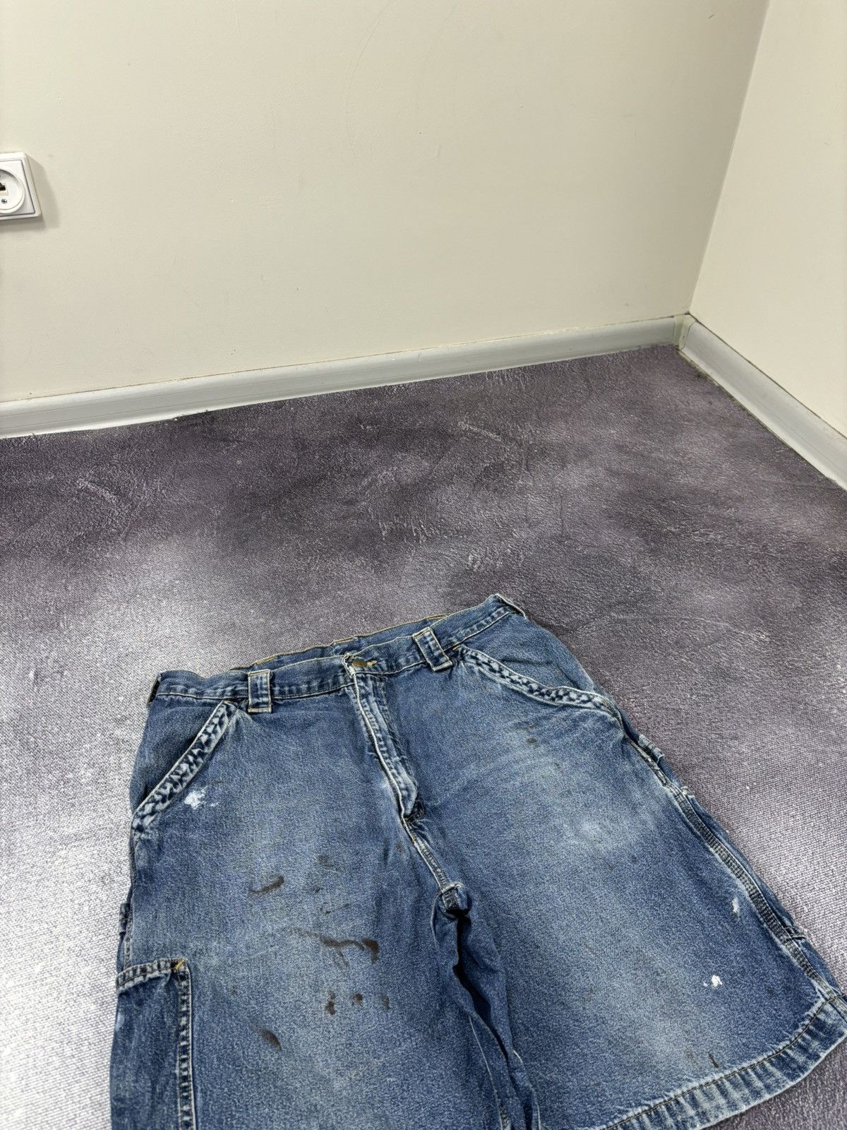 Carhartt Vintage 90s Carhartt USA Hype Work Blue Denim Shorts Jorts Size US 36 / EU 52 - 12 Thumbnail