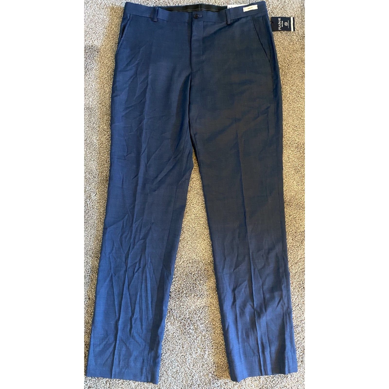 Jos. A. Bank NWT Jos. A. Bank Traveler Tech Dress Pants Men 36x34 Slim Blue Dress Pants Men Slim Fit Regular Inseam 34 Vintage? No. Size US 36 / EU 52 - 2 Thumbnail