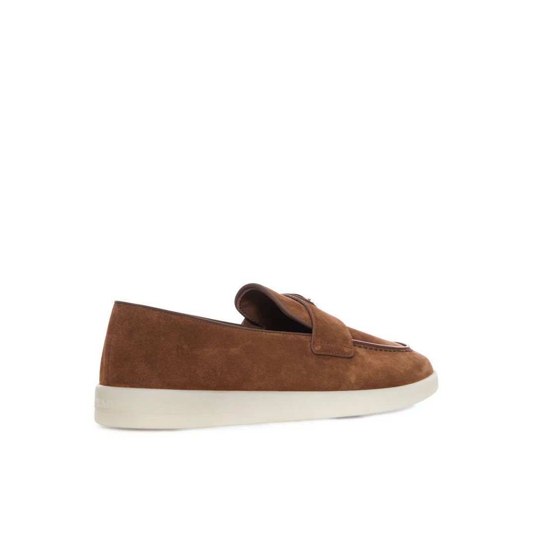 Prada PRADA $995 Cacao Brown Suede Loafers New & Authentic (Men's Size US 9.5 / EU 42-43 - 2 Thumbnail