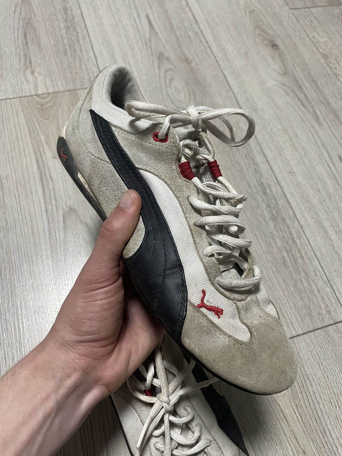 Puma × Vintage Vintage 00s Puma Drift Cat White Speecat Sneakers Y2K Racing Size US 8.5 / EU 41-42 - 8 Thumbnail