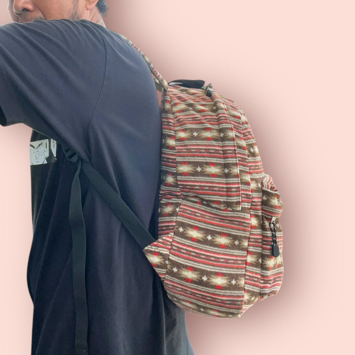 Japanese Brand × Jun Takahashi × Uniqlo VINTAGE UNIQLO NATIVE NORDIC MICRO FLEECE BACKPACK Size ONE SIZE - 25 Thumbnail