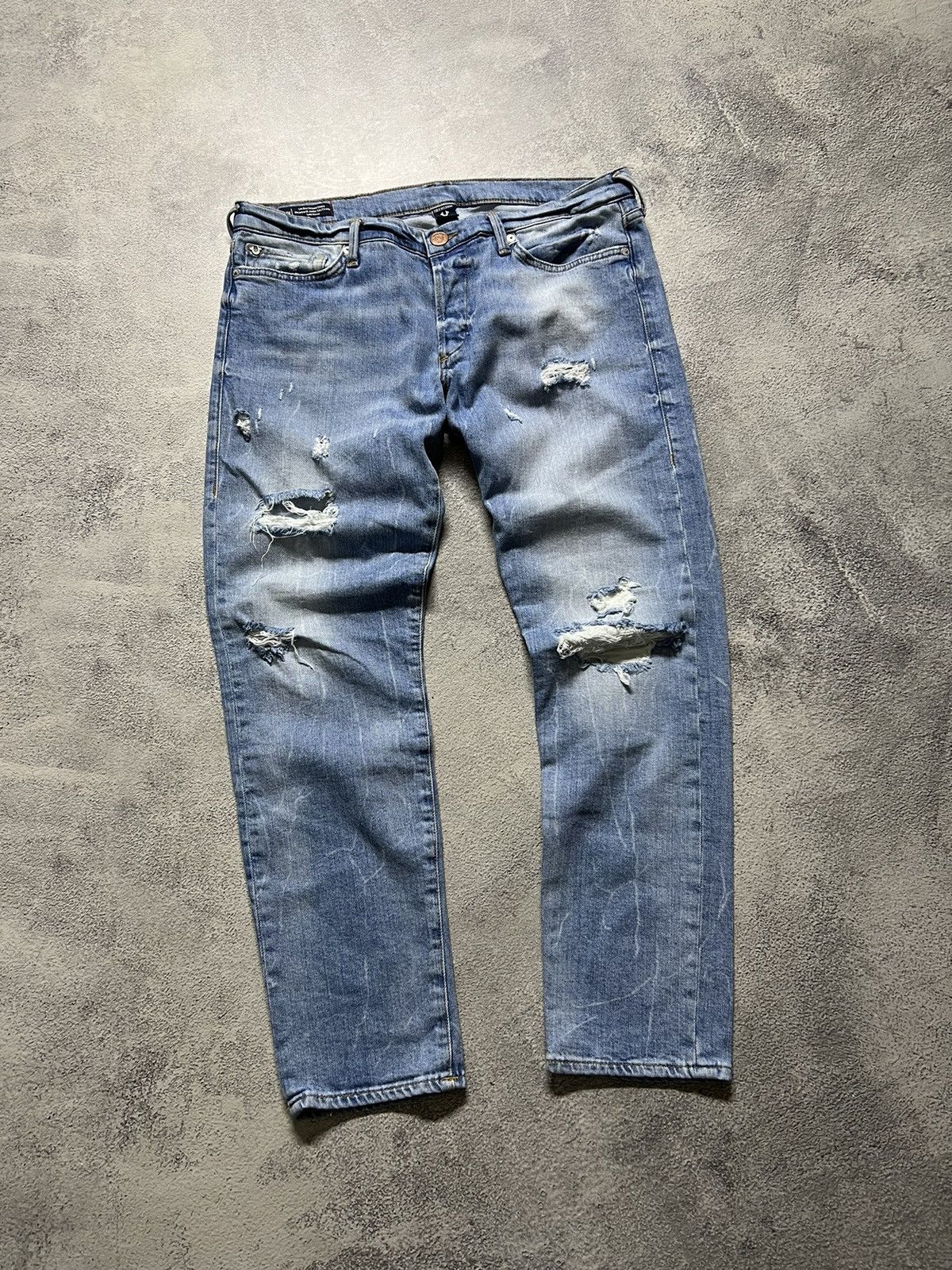 True Religion × Vintage Vintage Y2k True Religion 💙 Blue Denim Jeans 00’s Size 31" - 9 Thumbnail