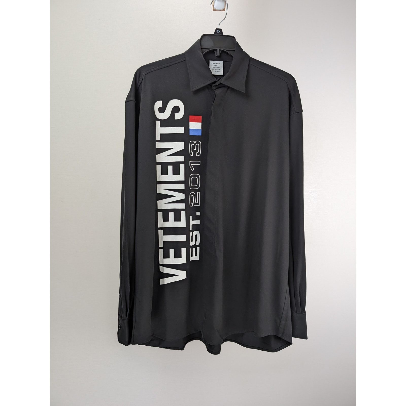 Vetements o1rshd1 EST2013 France Flag Shirt / Black in Black Size US S / EU 44-46 / 1 - 2 Thumbnail