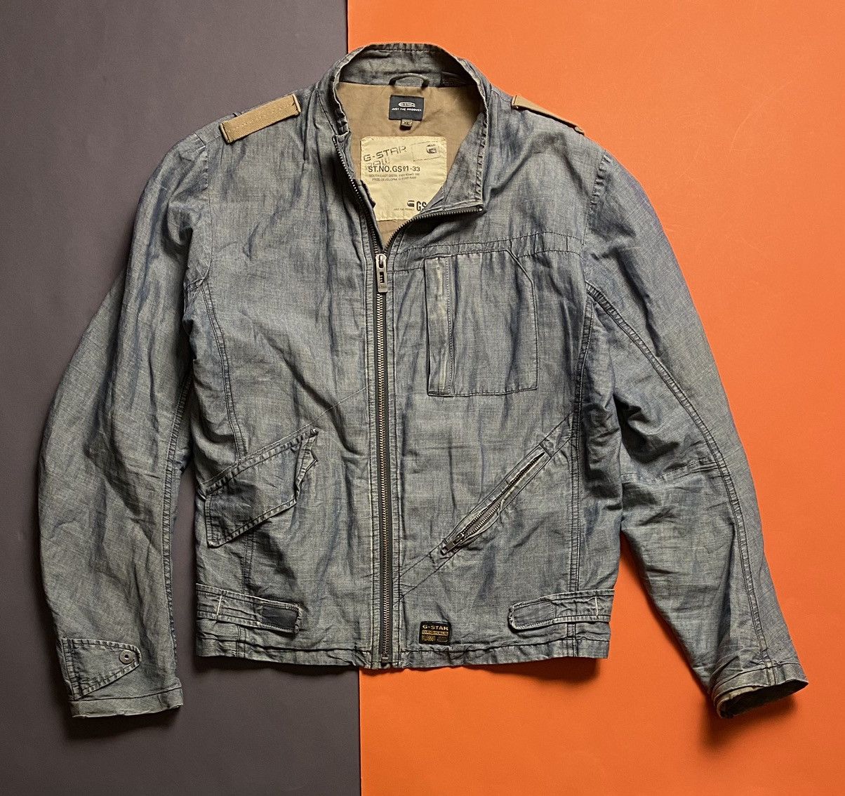 G-Star Vintage 90s G-star raw denim jacket Size US L / EU 52-54 / 3 - 1 Thumbnail