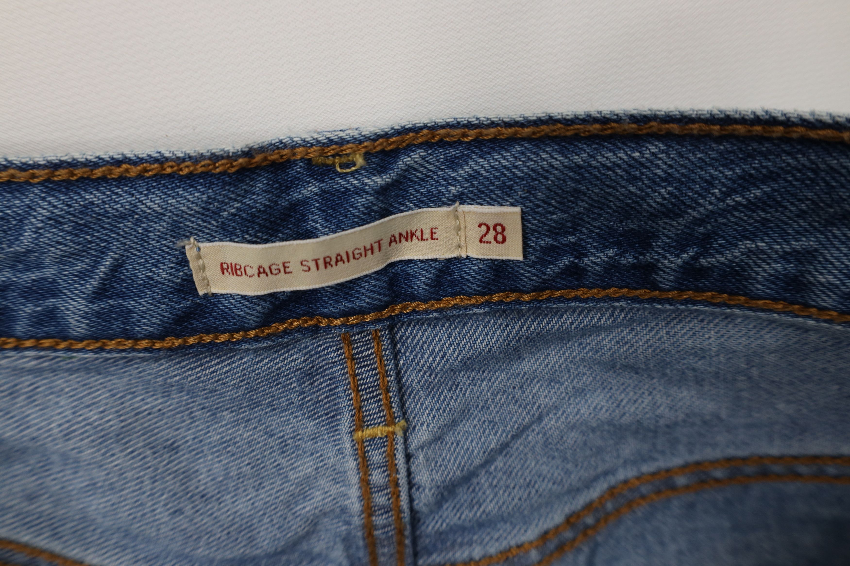Levi's Vintage Y2K Levis Premium Fly Rib Cage Straight Ankle Jeans Size 28" / US 6 / IT 42 - 7 Thumbnail