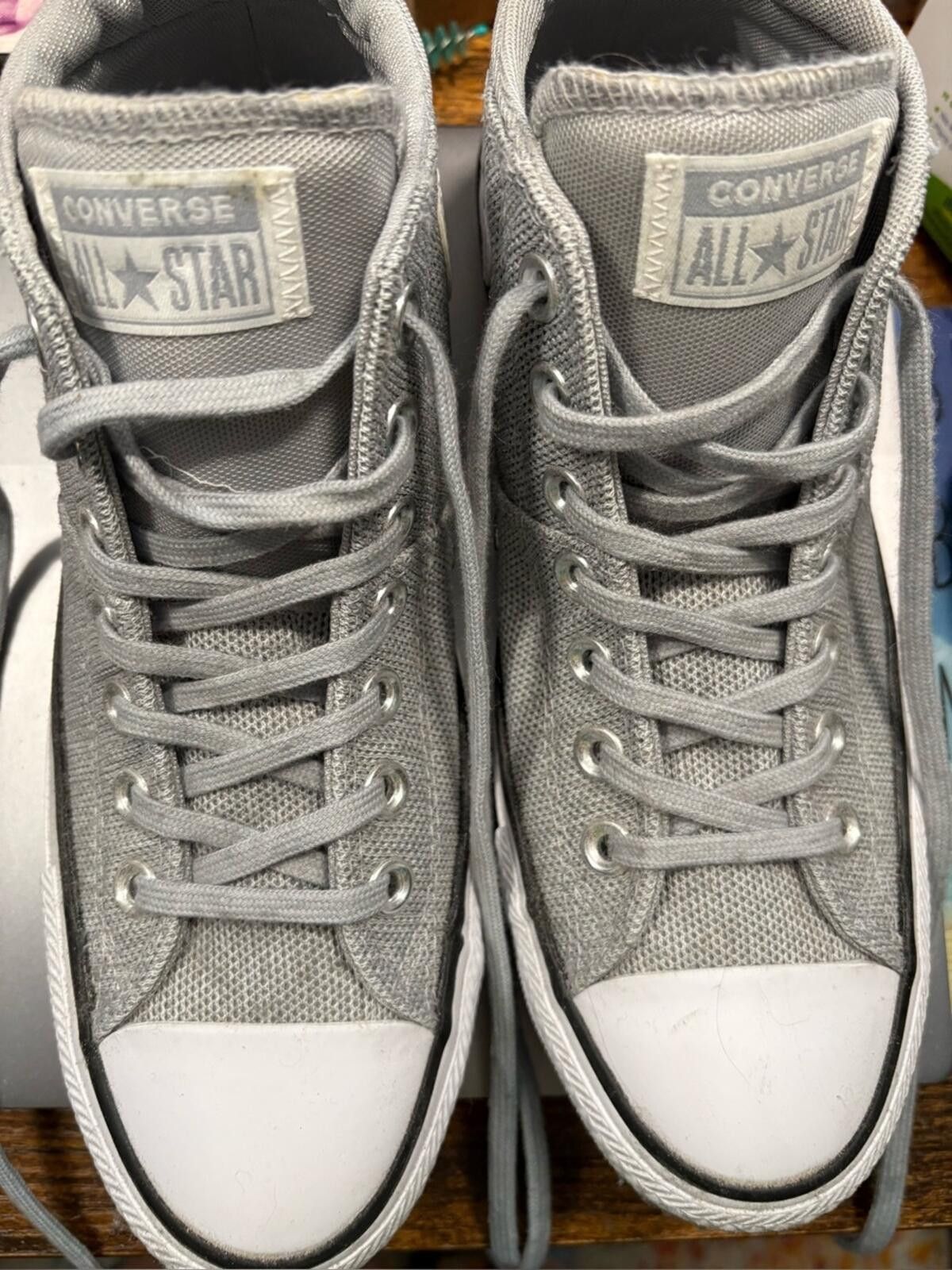 Converse Converse All Star Chucks Sneakers in Light Gray and White Size US 8 / IT 38 - 1 Thumbnail