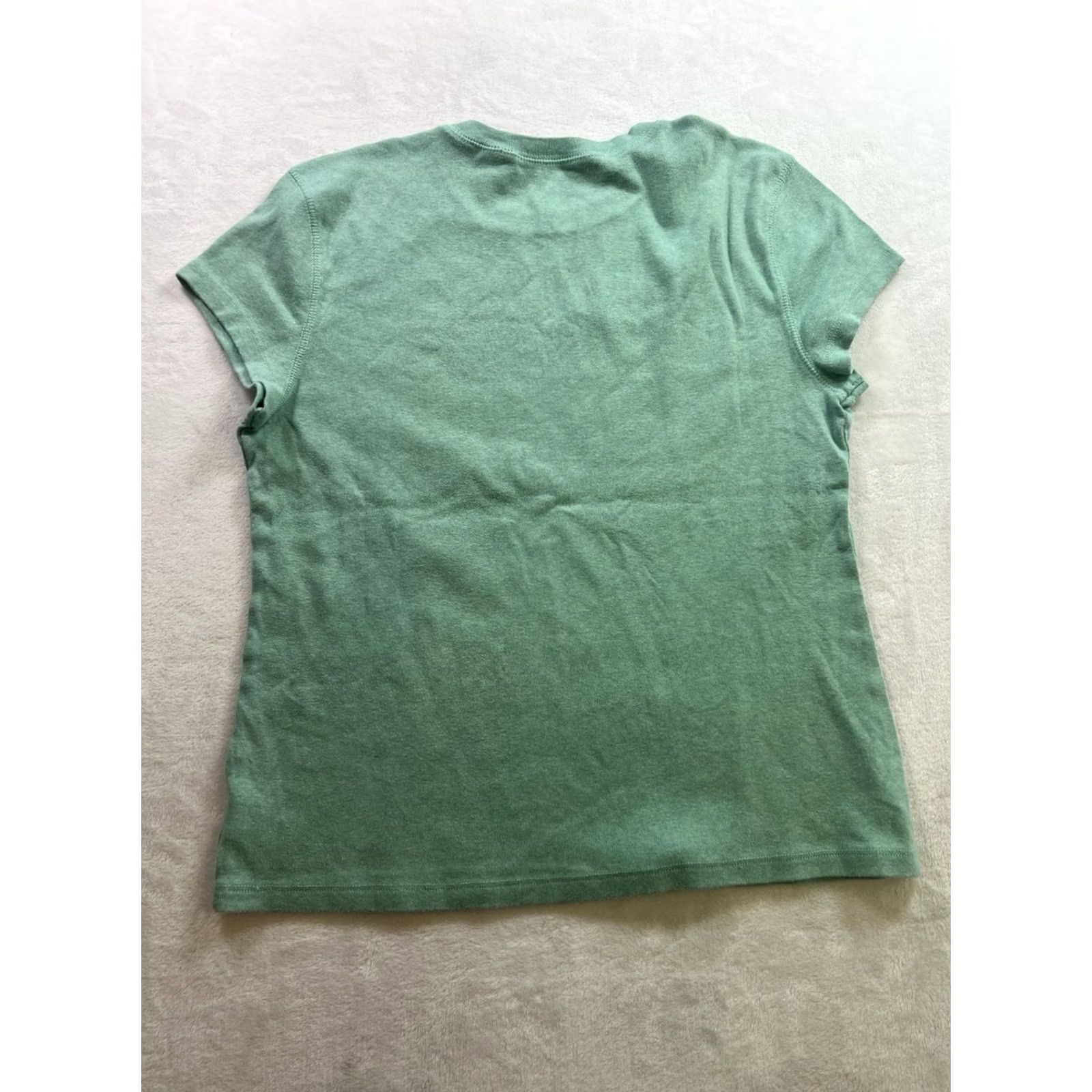 Tommy Hilfiger Tommy Hilfiger Women's Shirt Tee Green Short Sleeve XXL Size Casual Knit Embroidered Cotton T-Shirt Regular Fit Women Size XXL / US 16-18 / IT 52-54 - 6 Thumbnail