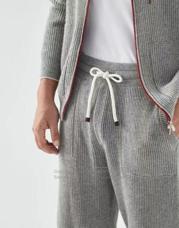 Brunello Cucinelli Brunello Cucinelli size XL Cashmere drawstring sport pants Size US 31 - 2 Thumbnail