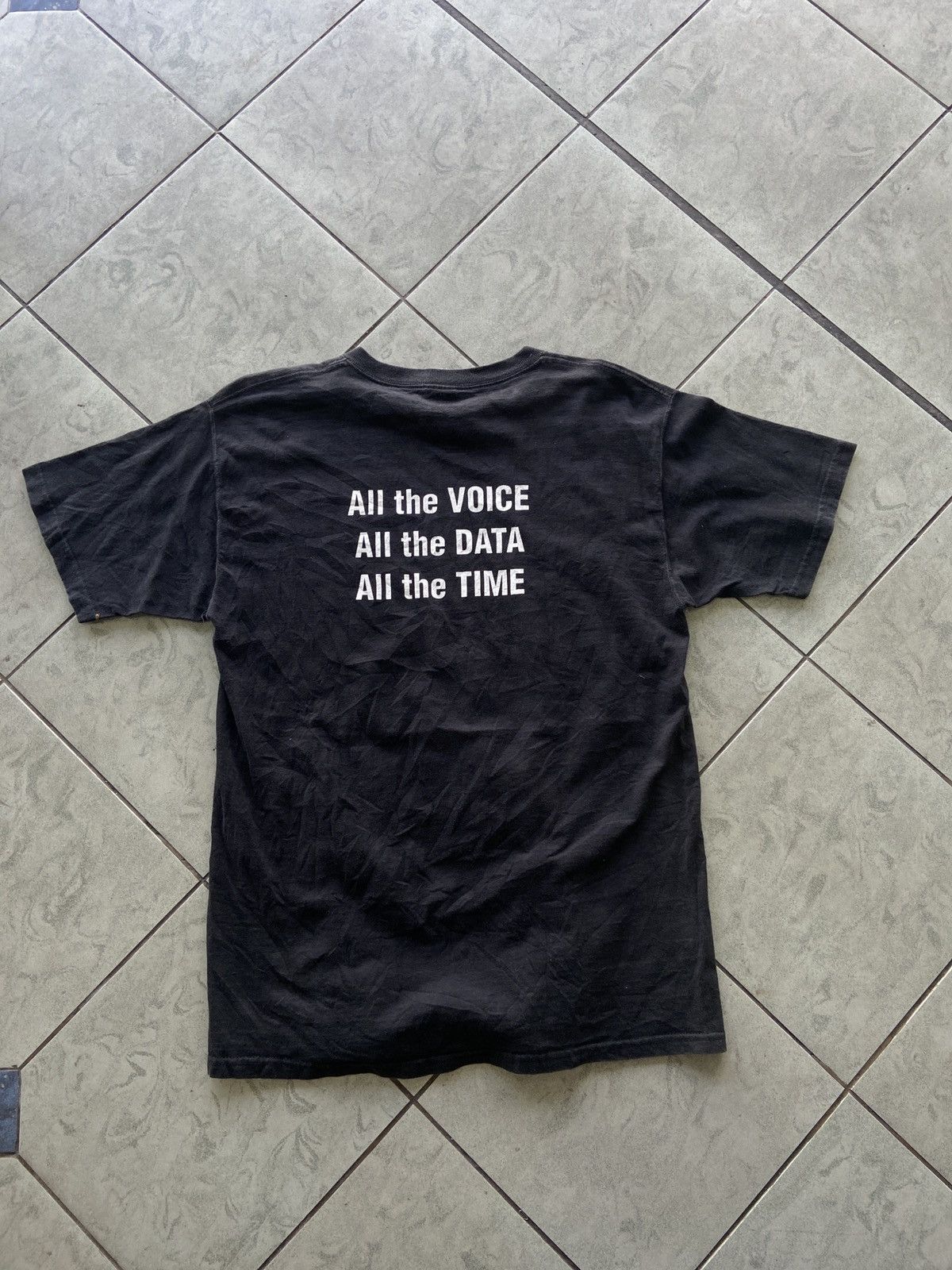 Vintage VINTAGE Y2K BLACK TEES (THE BROADBAND TELEPHONE ) Size US L / EU 52-54 / 3 - 3 Thumbnail