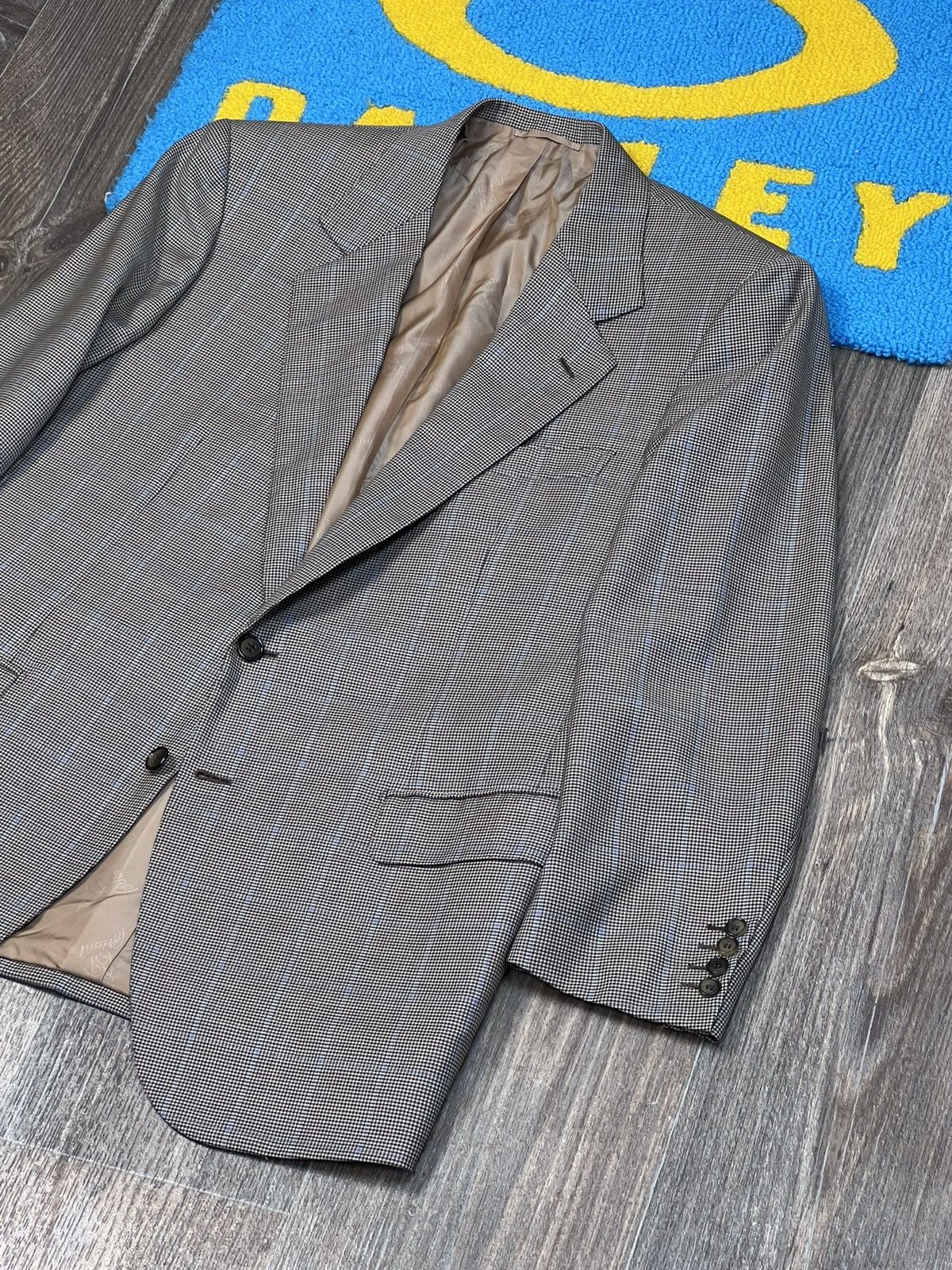Brioni Brioni Parigi Two Buttons Grey Wool Checked Blazer size 52 Size 52S - 4 Thumbnail