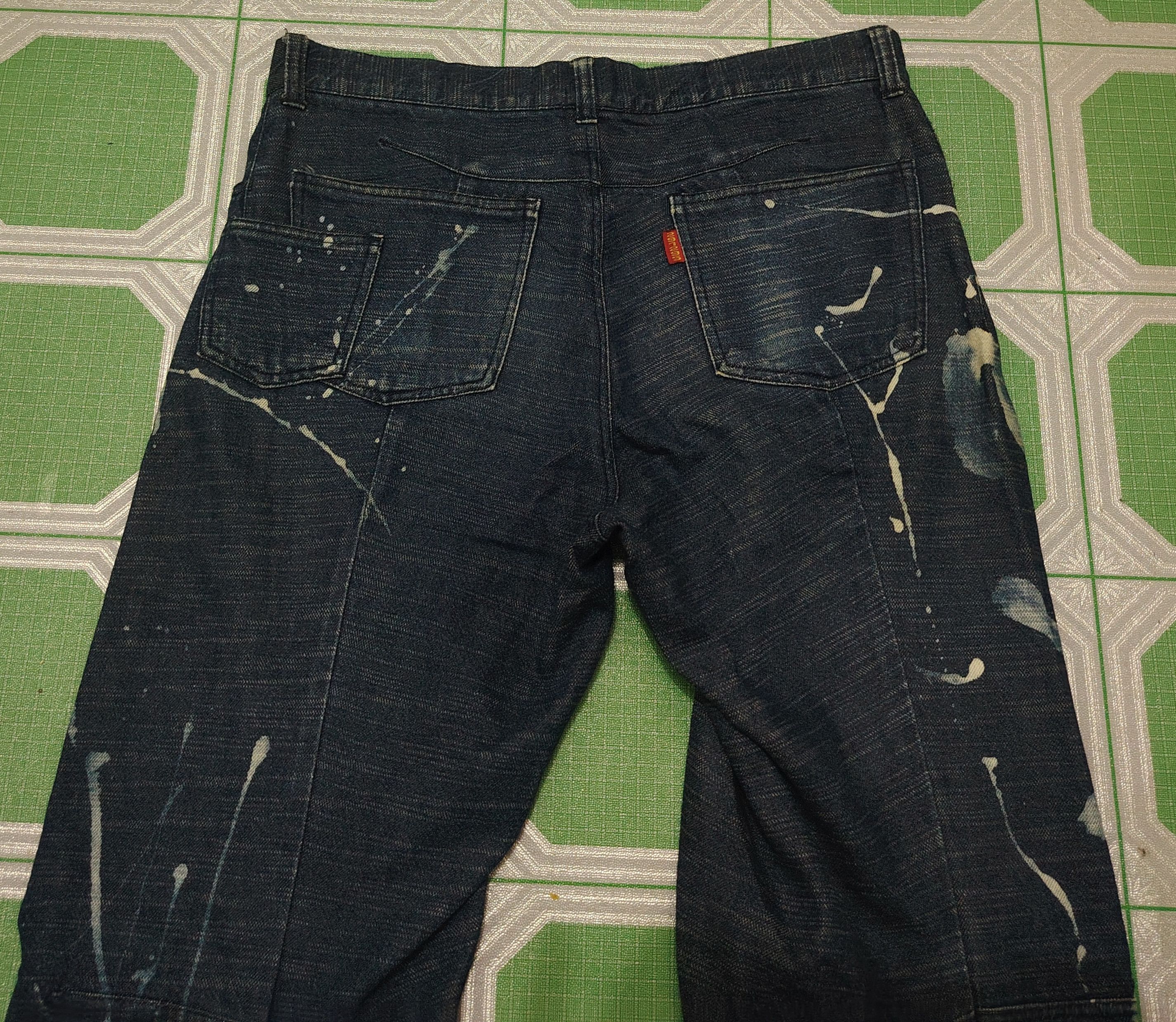 291295=Homme Rare!! 291295=Homme Baggy Pants paint splatter Twisted style Size US 33 - 9 Thumbnail