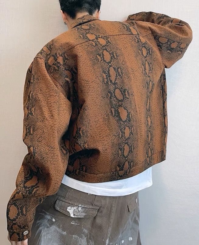 Japanese Brand × Vintage Outdoor retro punk snake print trucker jacket Size US M / EU 48-50 / 2 - 5 Thumbnail