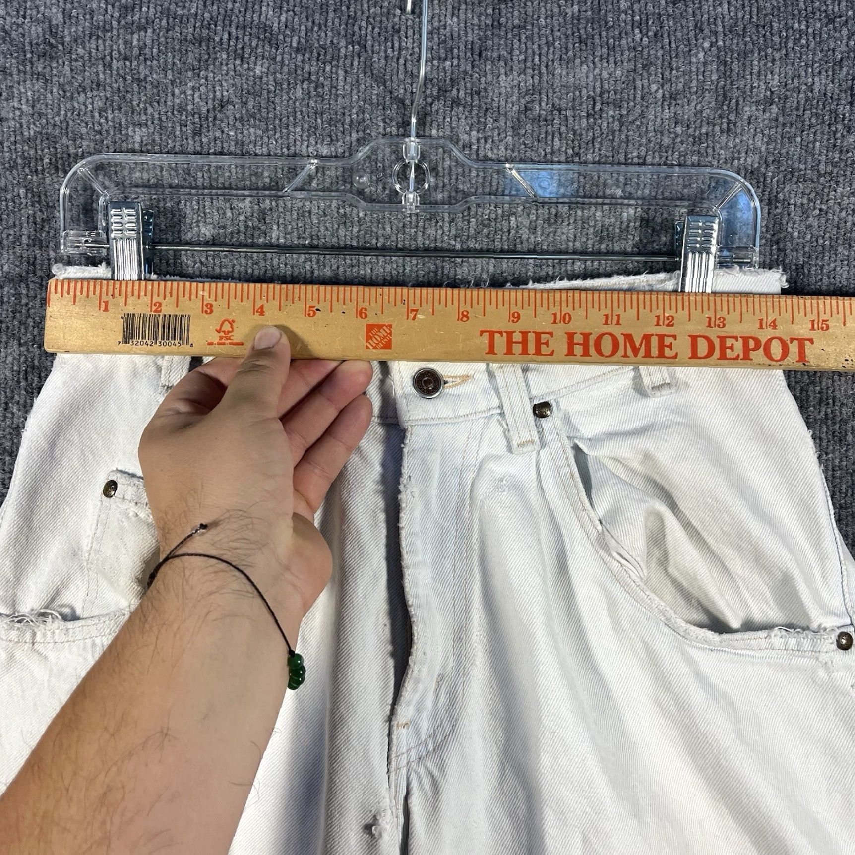 Levi's VINTAGE Levi's Silver Tab Jeans Adults 28x32 White Distressed Light Wash 90s Size US 28 / EU 44 - 2 Thumbnail