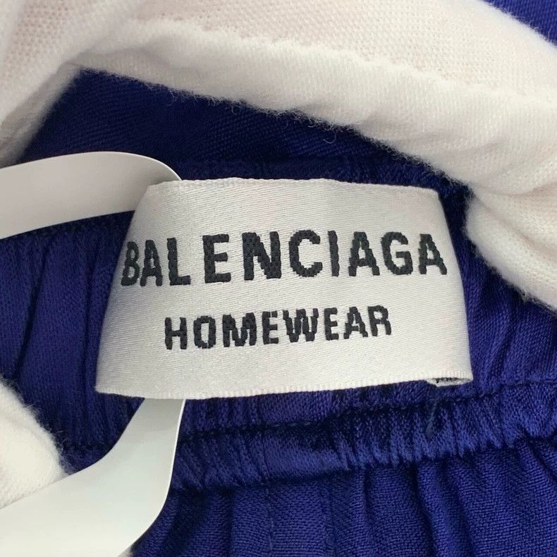 Balenciaga Balenciaga Blue logo lettered cotton slacks Size 42" / US 20 - 5 Thumbnail