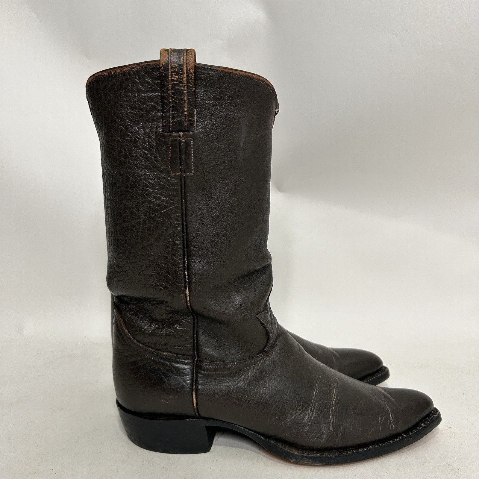 Tony Lama Tony Lama Gold Label Water Buffalo Cowboy Boots “Espresso” Size US 10.5 / EU 43-44 - 4 Thumbnail