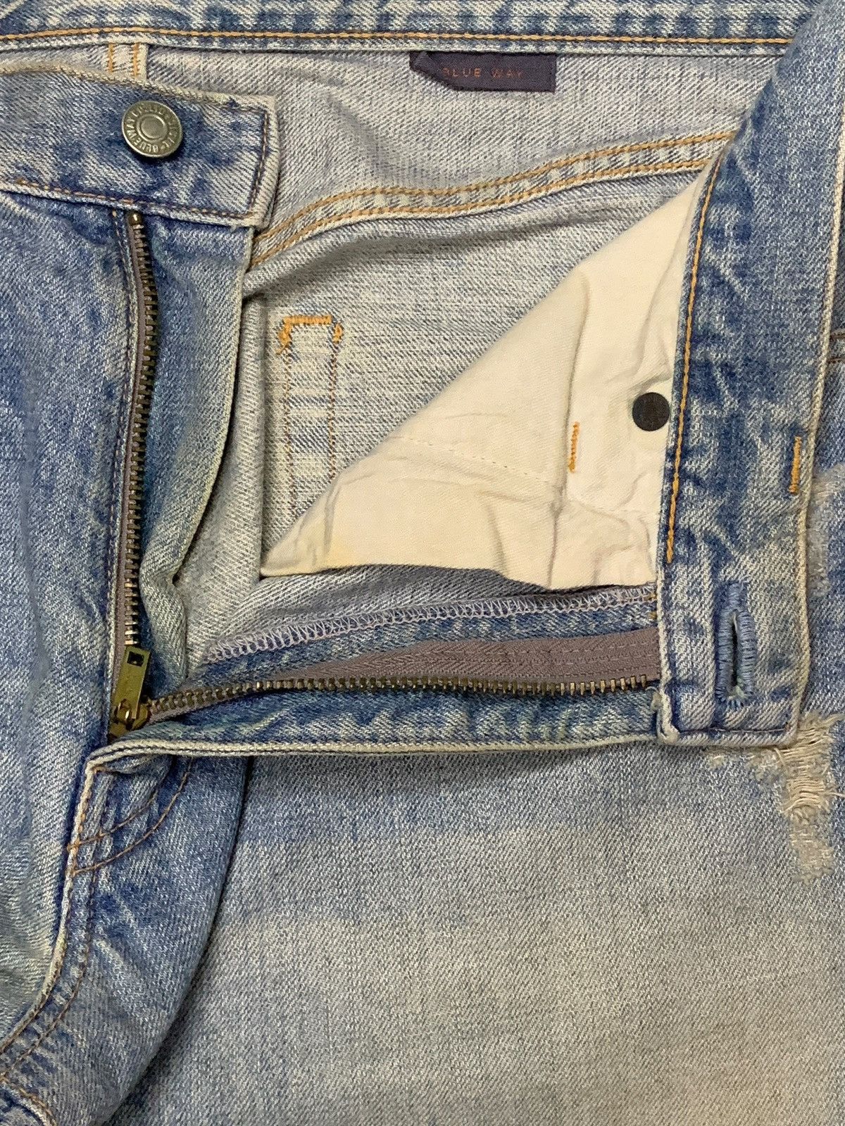 Japanese Brand × Kapital Vintage Japanese Blue Way Rusty Mud Wash Distress Loose Jean Size US 32 / EU 48 - 9 Thumbnail