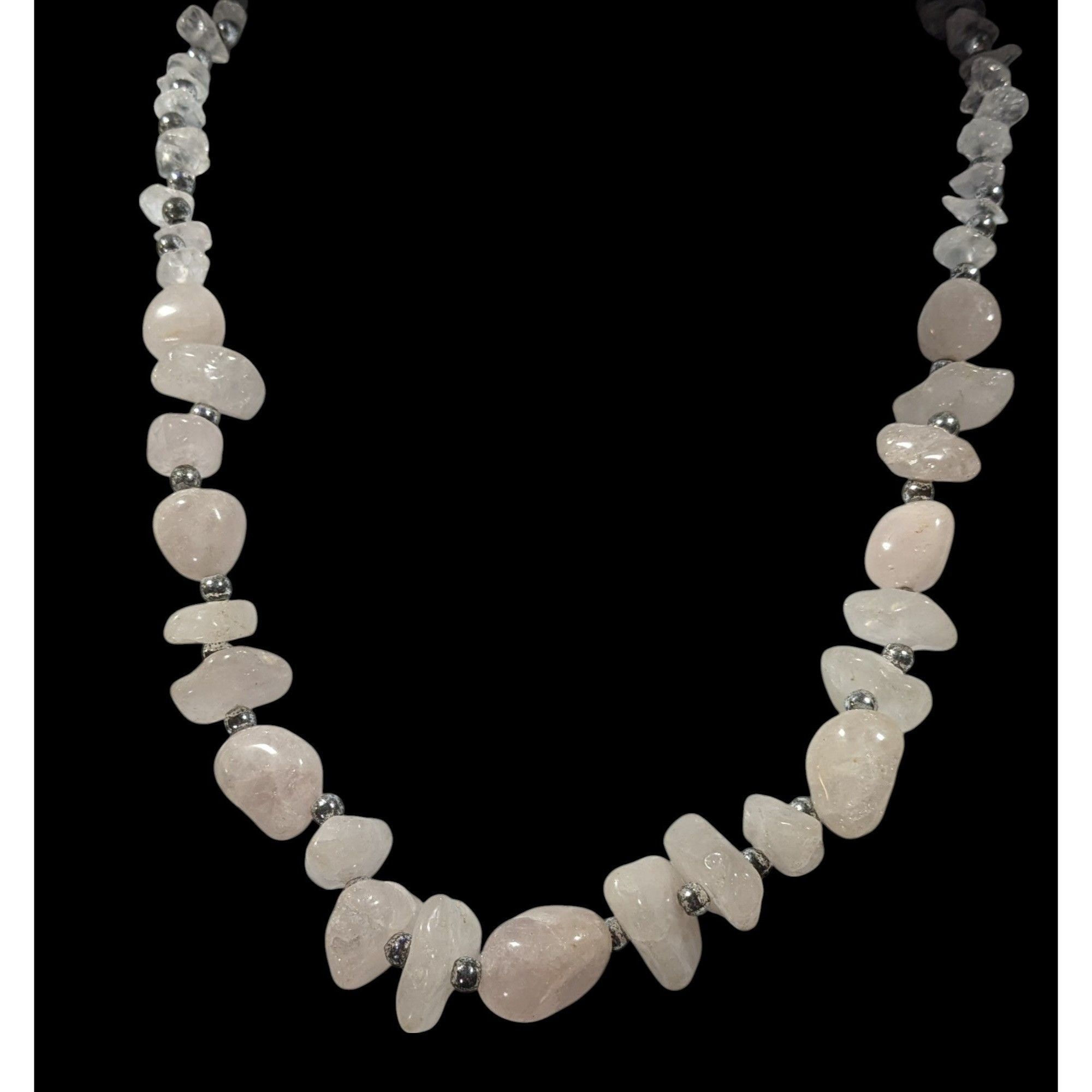 Other Vintage Natural White Quartz Chunk Beaded Necklace Size ONE SIZE - 2 Thumbnail