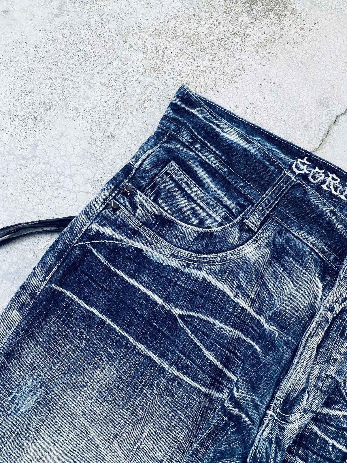 Japanese Brand Vintage Sorridere Flared Distressed Denim Pants Size US 34 / EU 50 - 11 Thumbnail