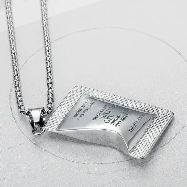 Jewelry Titanium Steel Silica Gel Necklace - Unique Pendant Size ONE SIZE - 5 Thumbnail
