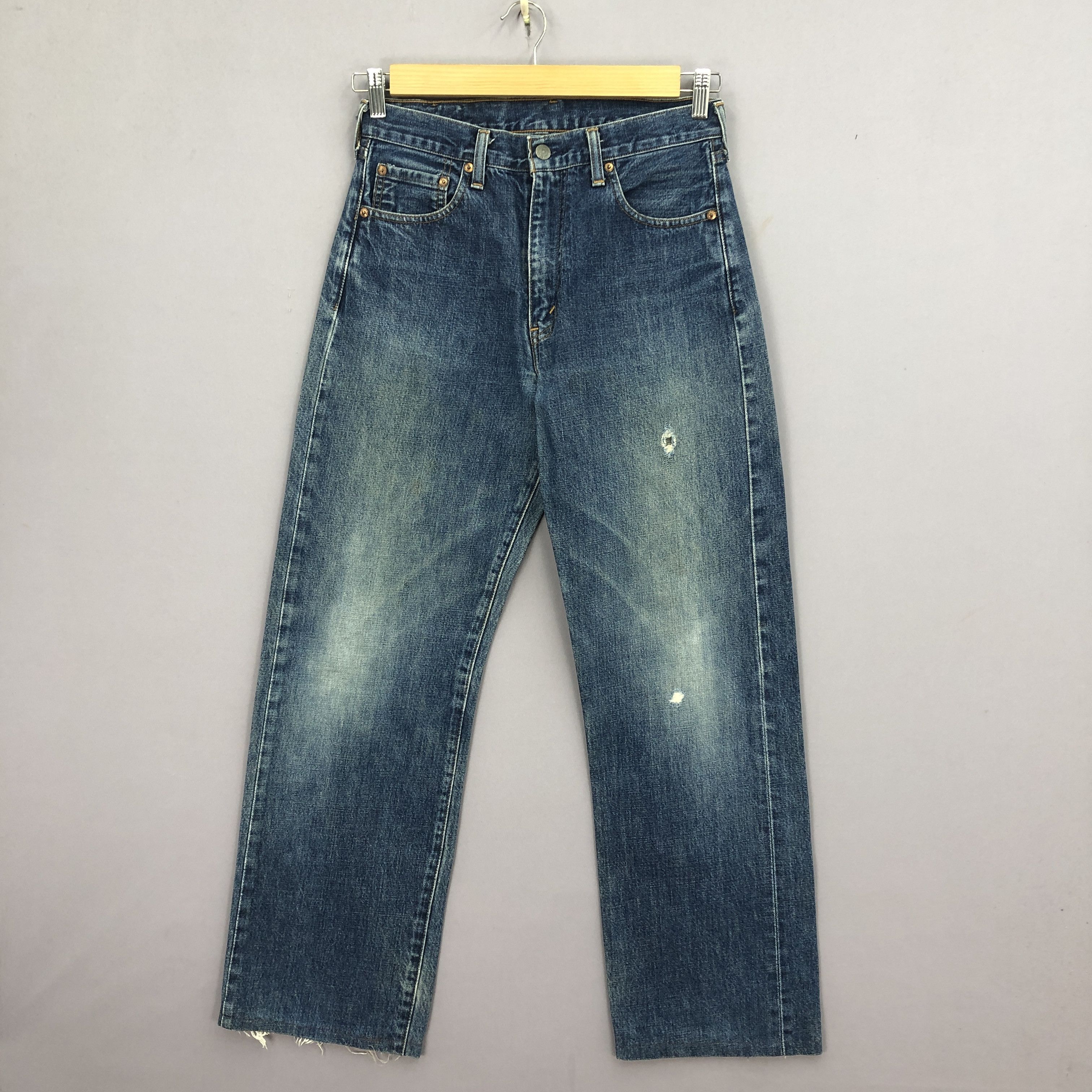 Levi's × Vintage Vintage Levis 504z Selvedge Jeans Faded Ripped Denim Size 28" / US 6 / IT 42 - 1 Thumbnail
