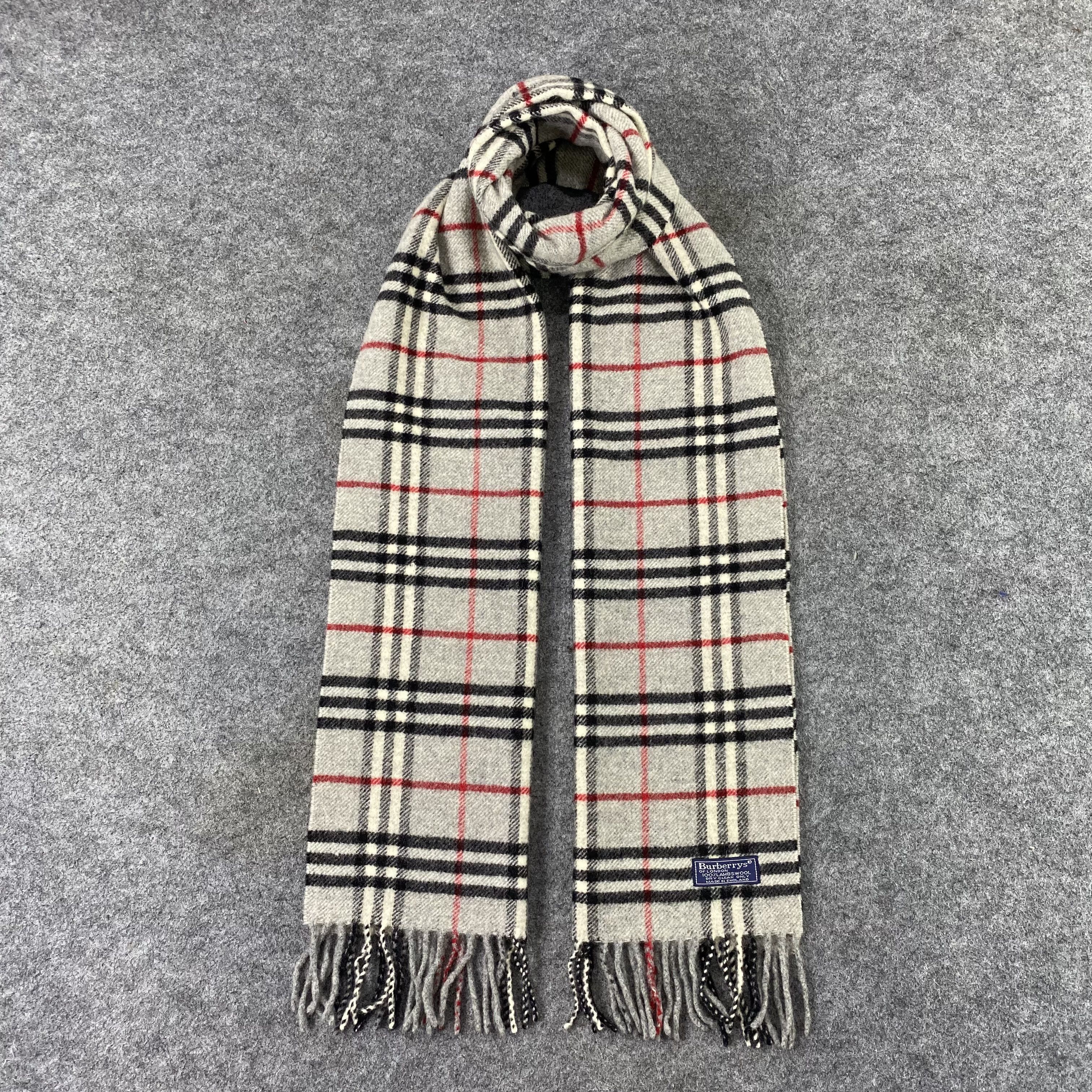 Burberry × Vintage Burberry Scarf / Muffler / Neckwear - T1201 Size ONE SIZE - 1 Thumbnail