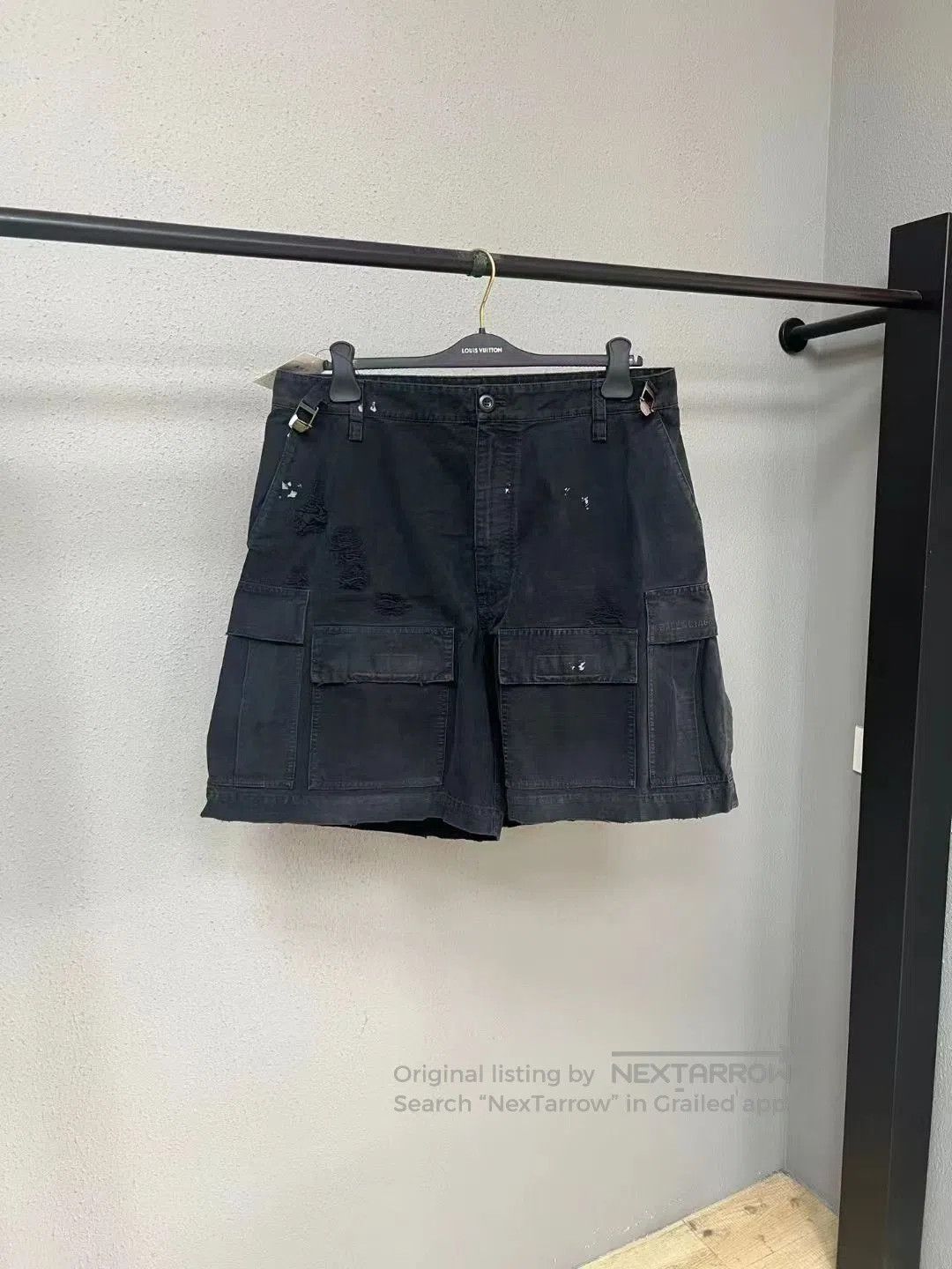 Balenciaga Ink Splash Cargo Shorts Size L.