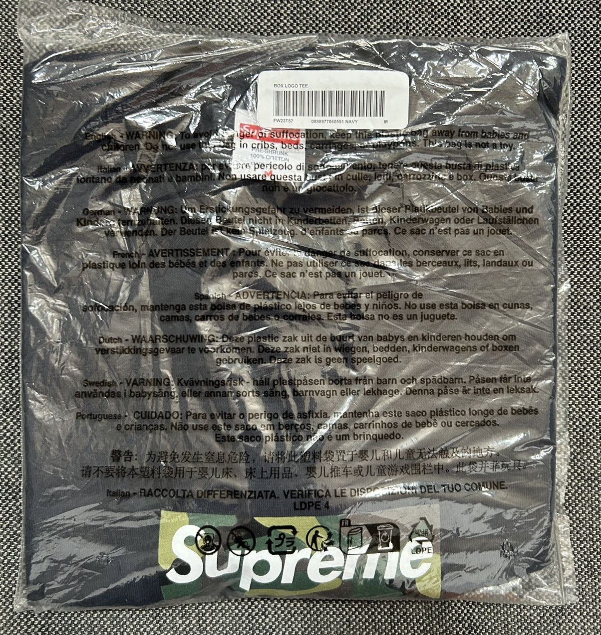 Supreme Supreme Box Logo Tee Medium Navy | Grailed